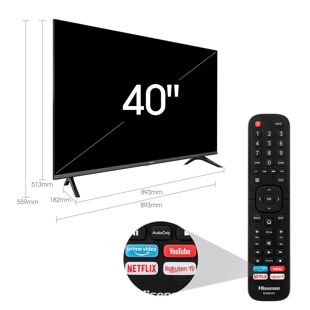 Hisense - LED TV 40A5600F 40″