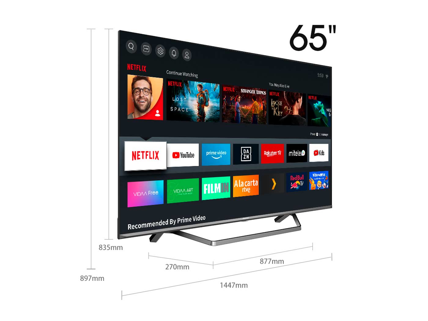 Hisense - ULED TV 65U7QF 65″