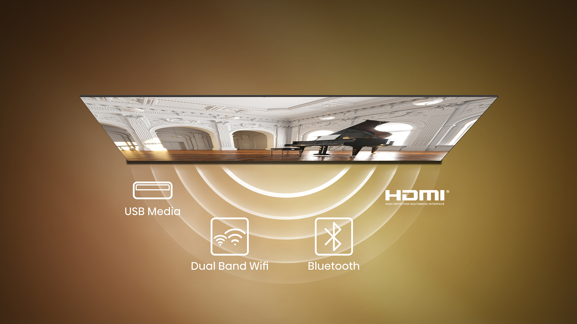 ULED TV WiFi Dual Band, puertos HDMI 2.1, ranuras USB 3.0 y 2.0, Bluetooth Hisense