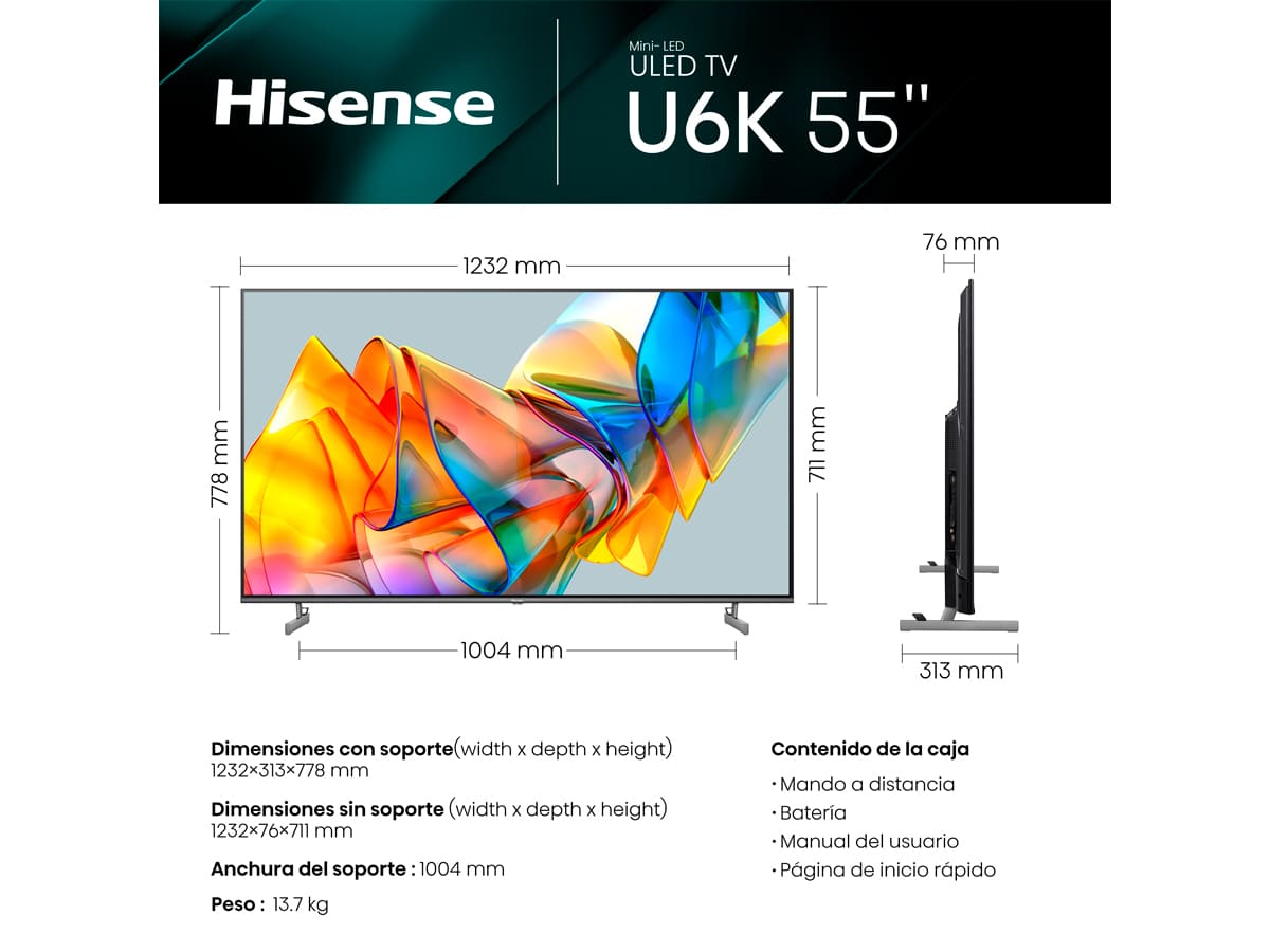 Hisense - Mini LED TV 55U6KQ