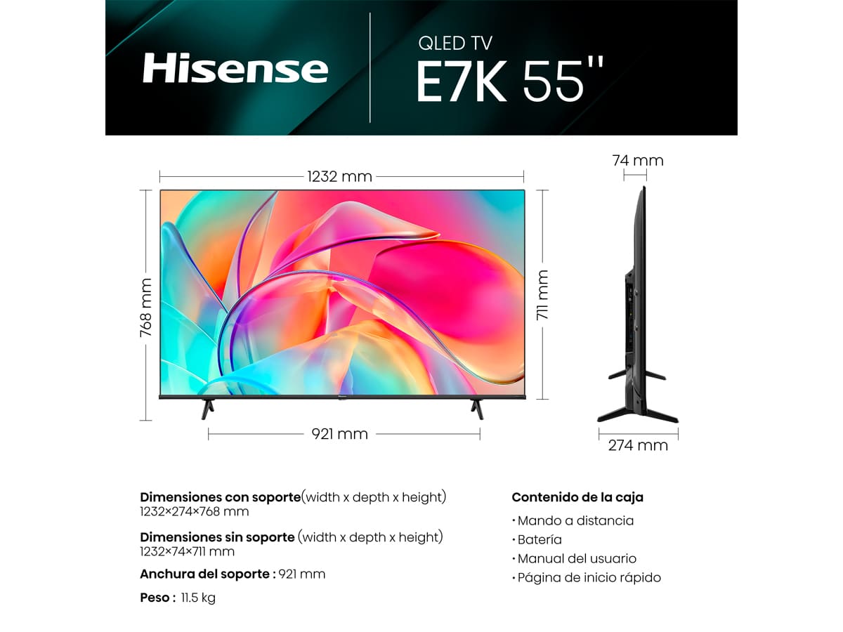 Hisense - QLED TV 55E7KQ