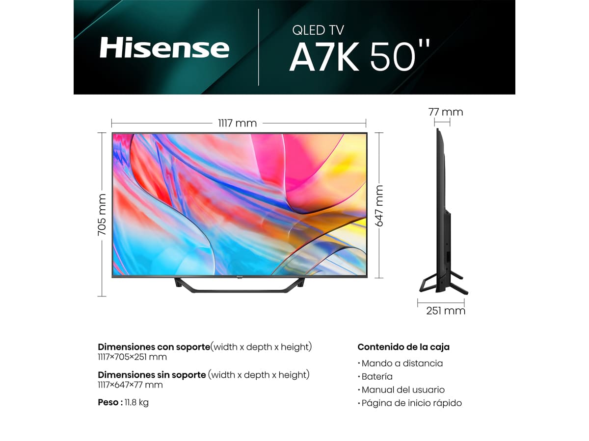 Hisense - QLED TV 50A7KQ