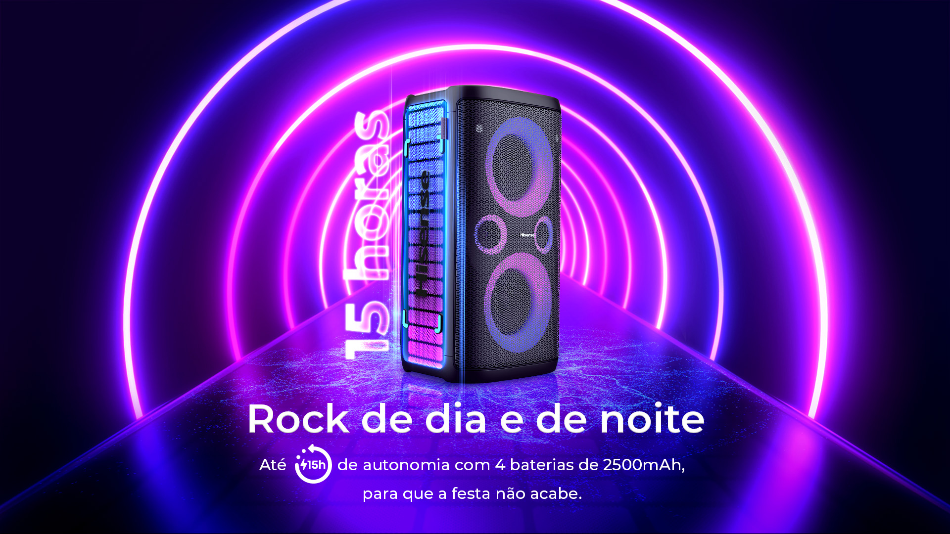 15 horas de duração Speaker Hisense