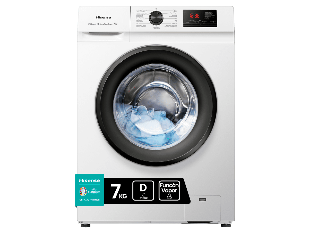 Hisense - Máquina de lavar roupa WFVB7012EM, Vapor, 