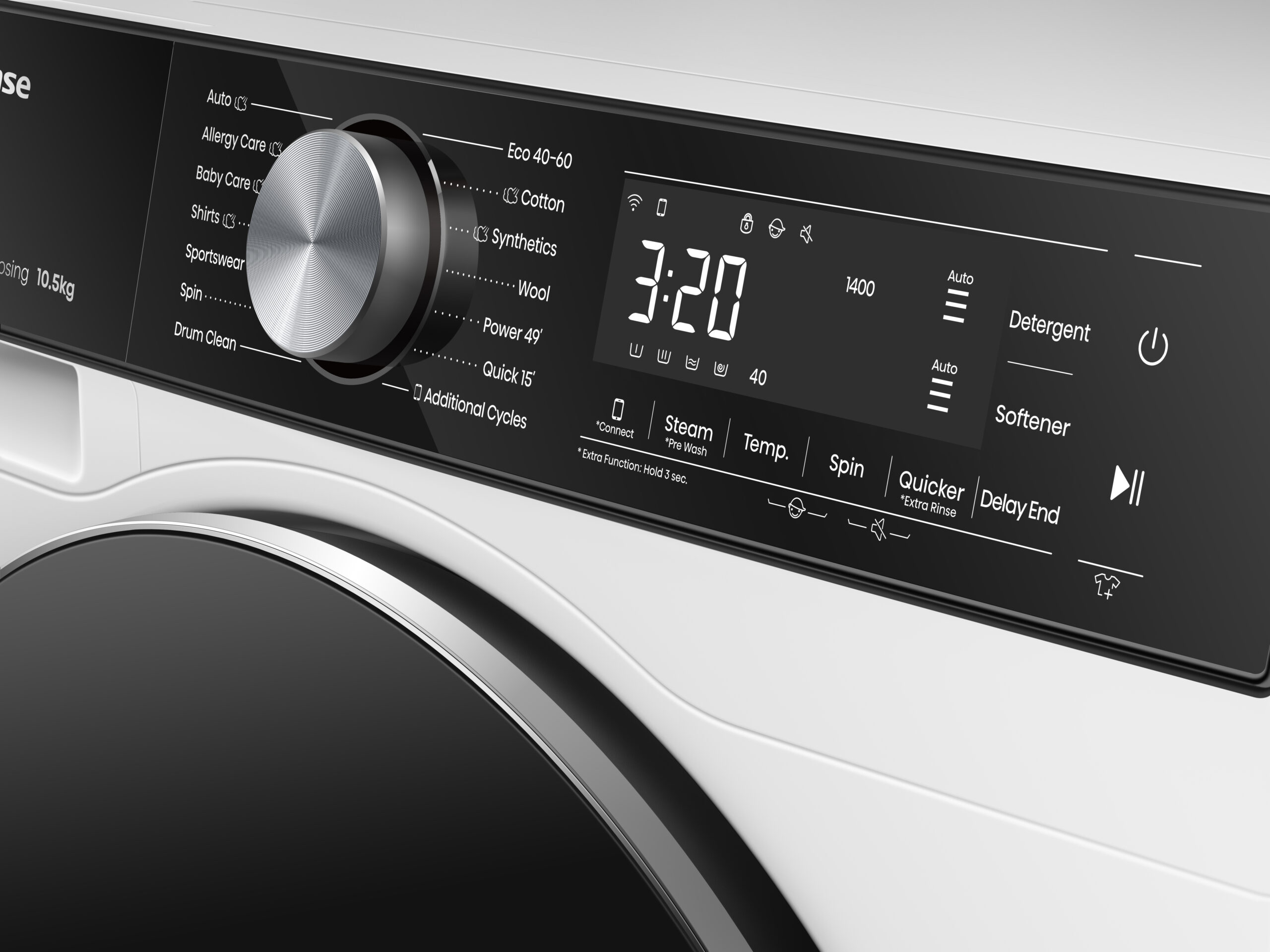 Hisense - WF5S1045BW – Máquina de Lavar Roupa Serie 5S, 10,5Kg , Classe A