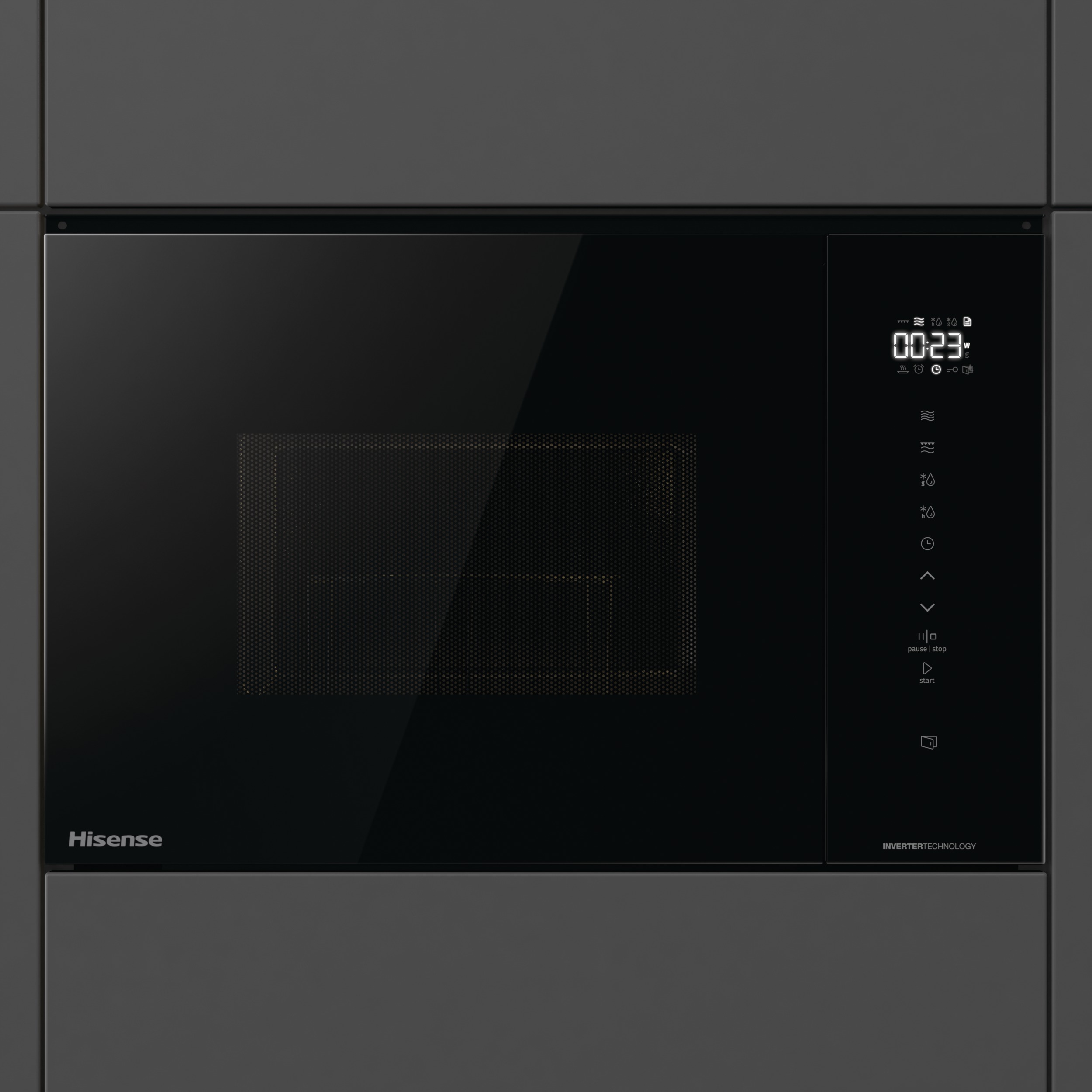 Hisense - BIM325GI63DBG – Micro-ondas de Encastre com Grill, 25L
