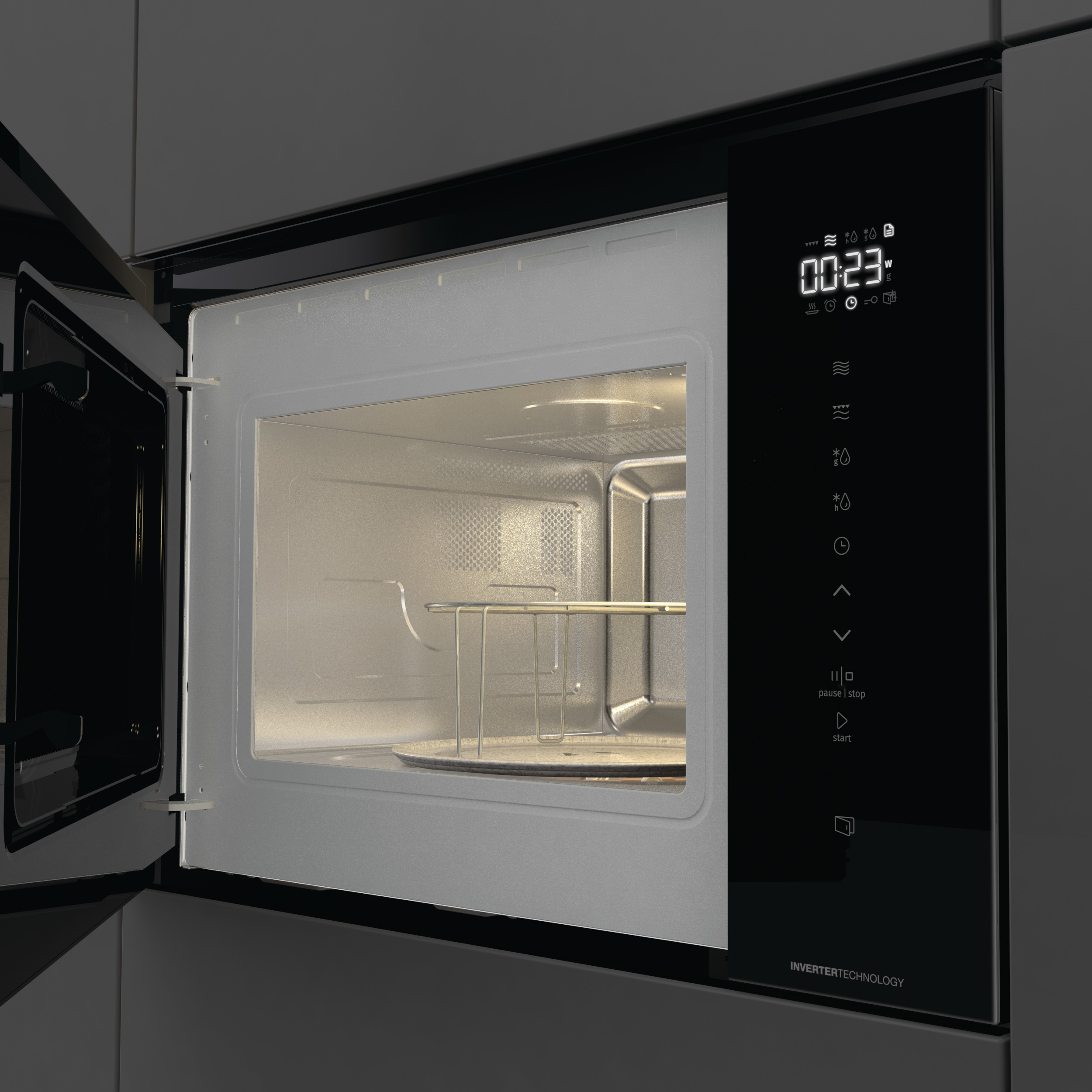 Hisense - BIM325GI63DBG – Micro-ondas de Encastre com Grill, 25L