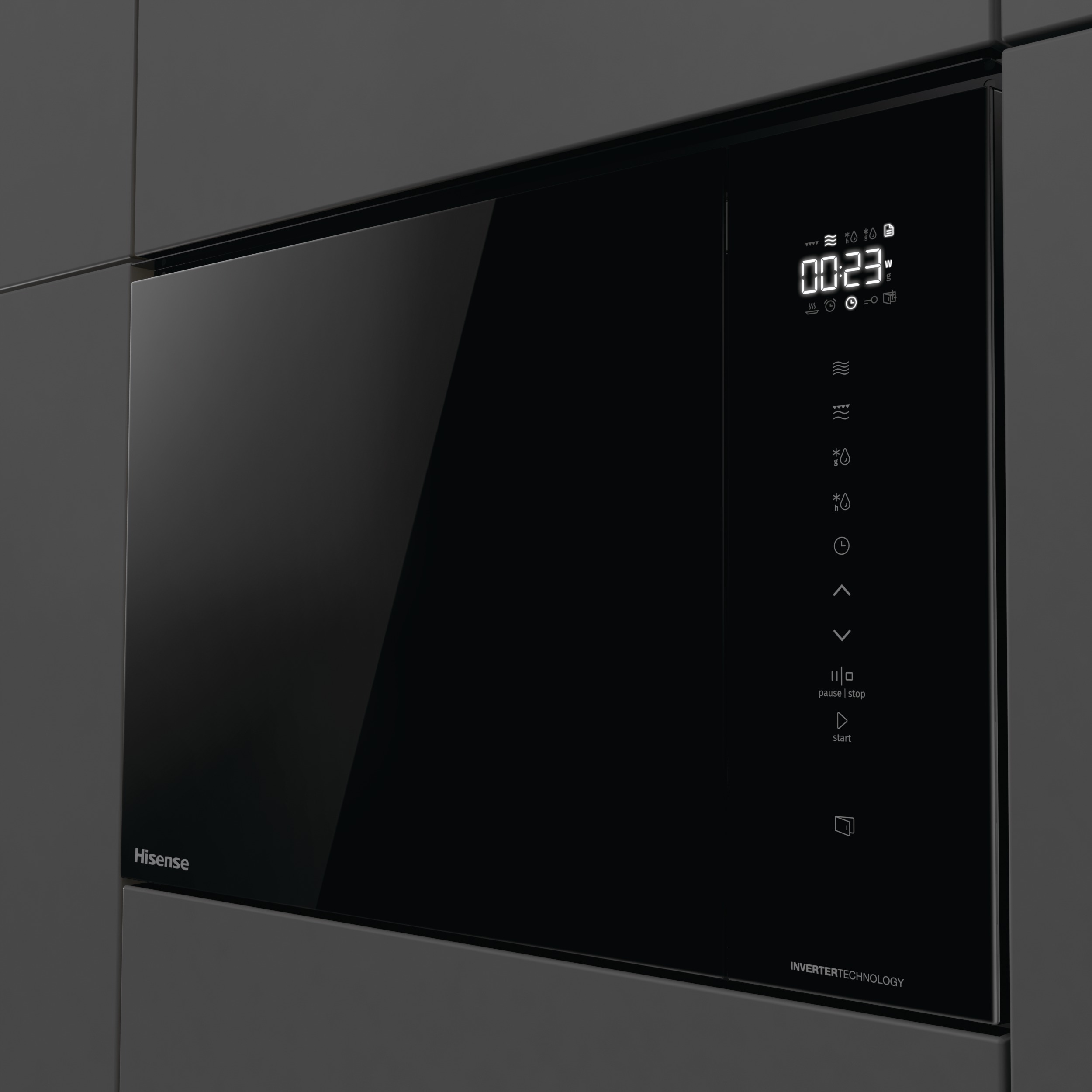 Hisense - BIM325GI63DBG – Micro-ondas de Encastre com Grill, 25L