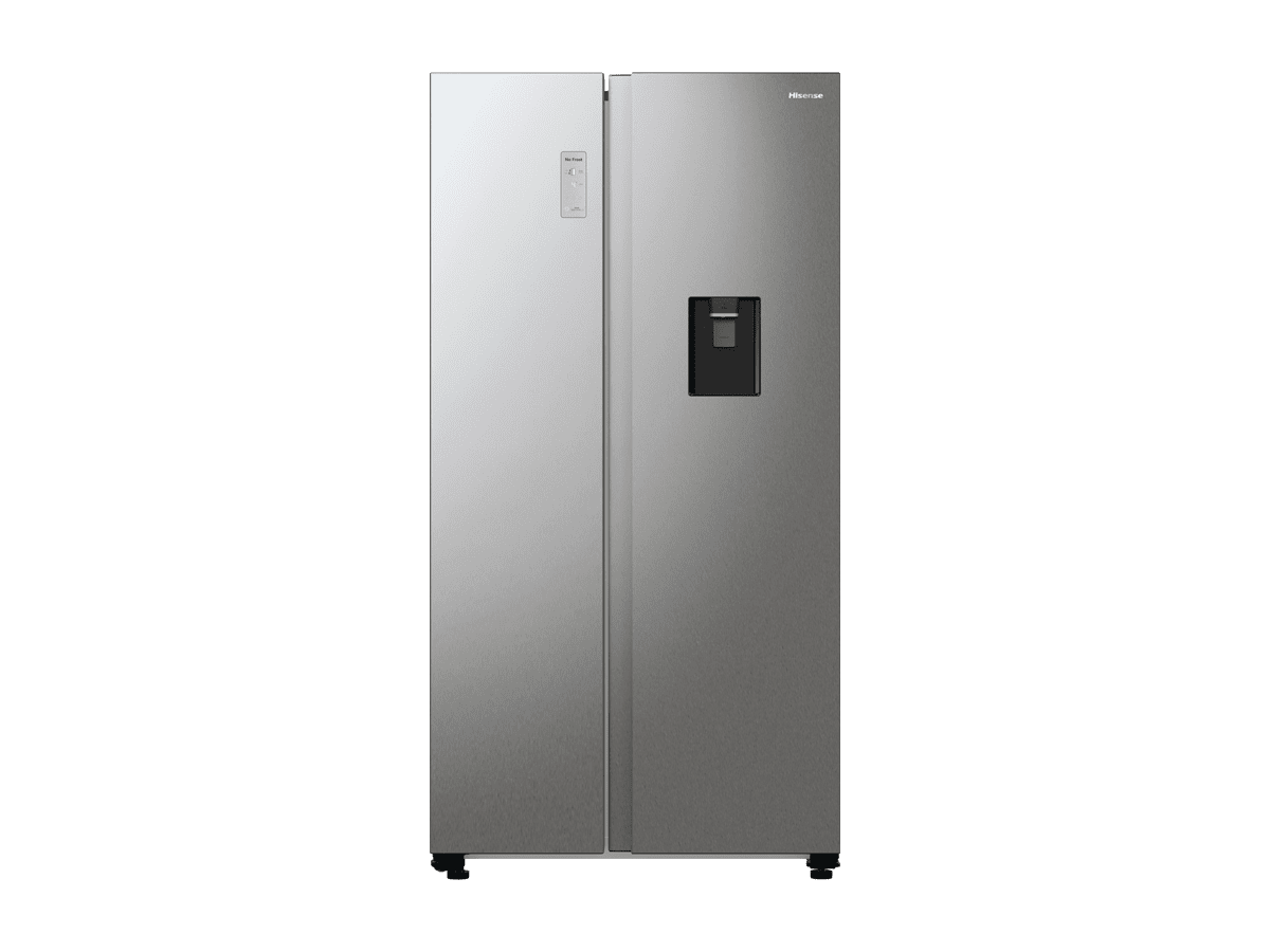 Hisense - RS711N4WCE – Frigorífico Americano Side By Side, Classe E, 547L, Dispensador de água (depósito), 
