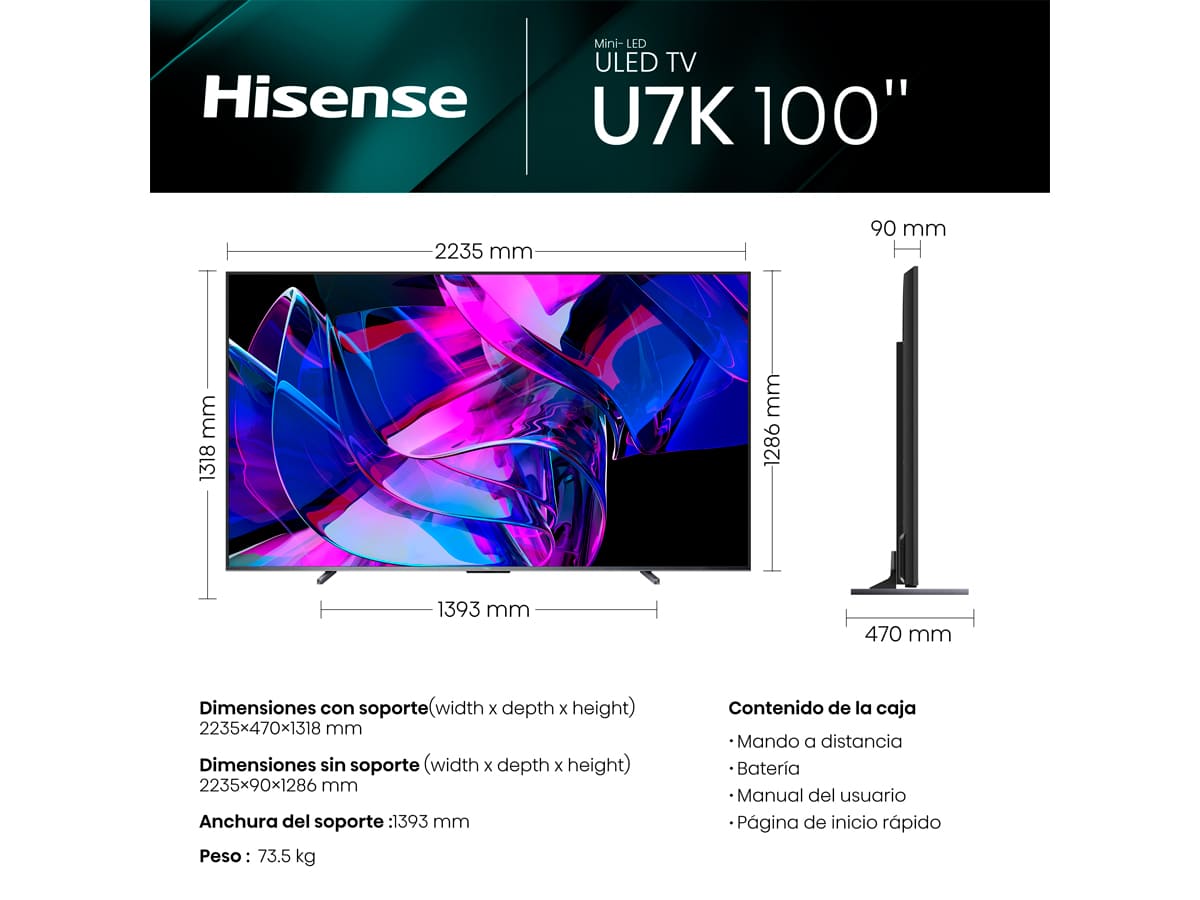 Hisense - Mini LED TV 100U7KQ