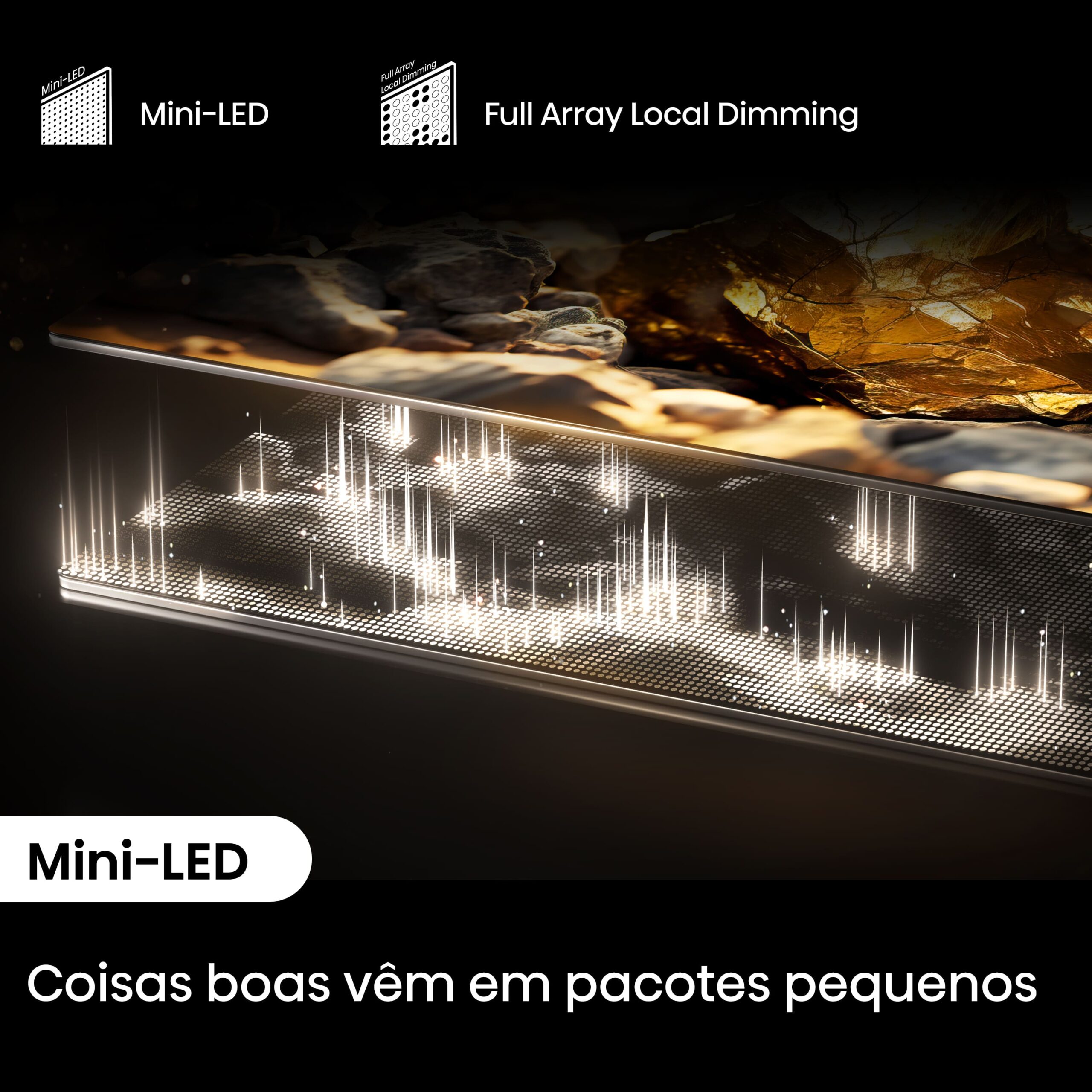 Hisense - Mini-LED TV 65U7NQ, Quantum Dot Colour, Modo Jogo de 144Hz, Full Array Local Dimming