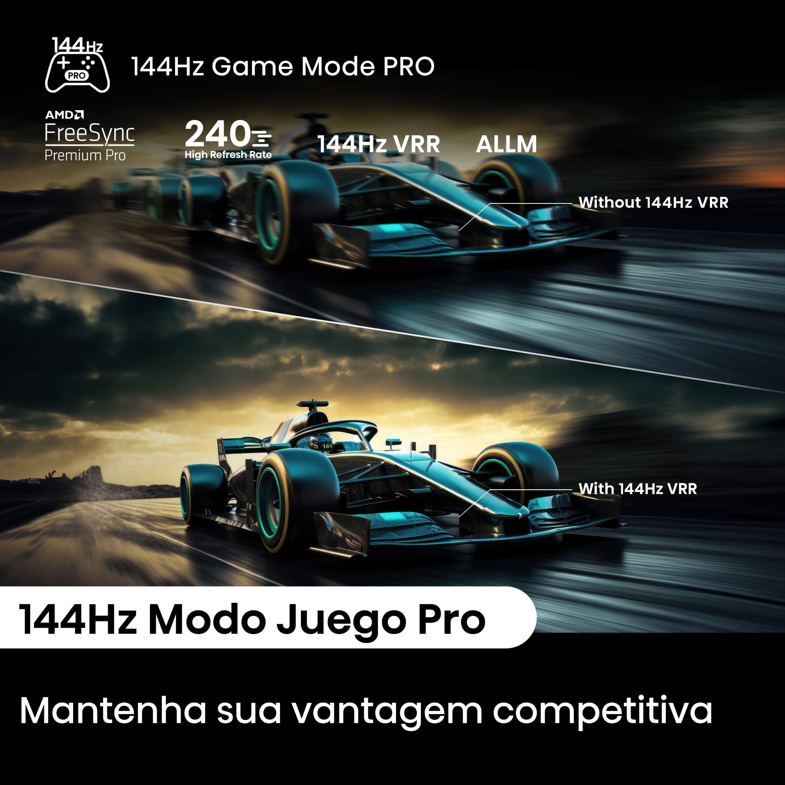 Hisense - Mini-LED TV 65U7NQ, Quantum Dot Colour, Modo Jogo de 144Hz, Full Array Local Dimming