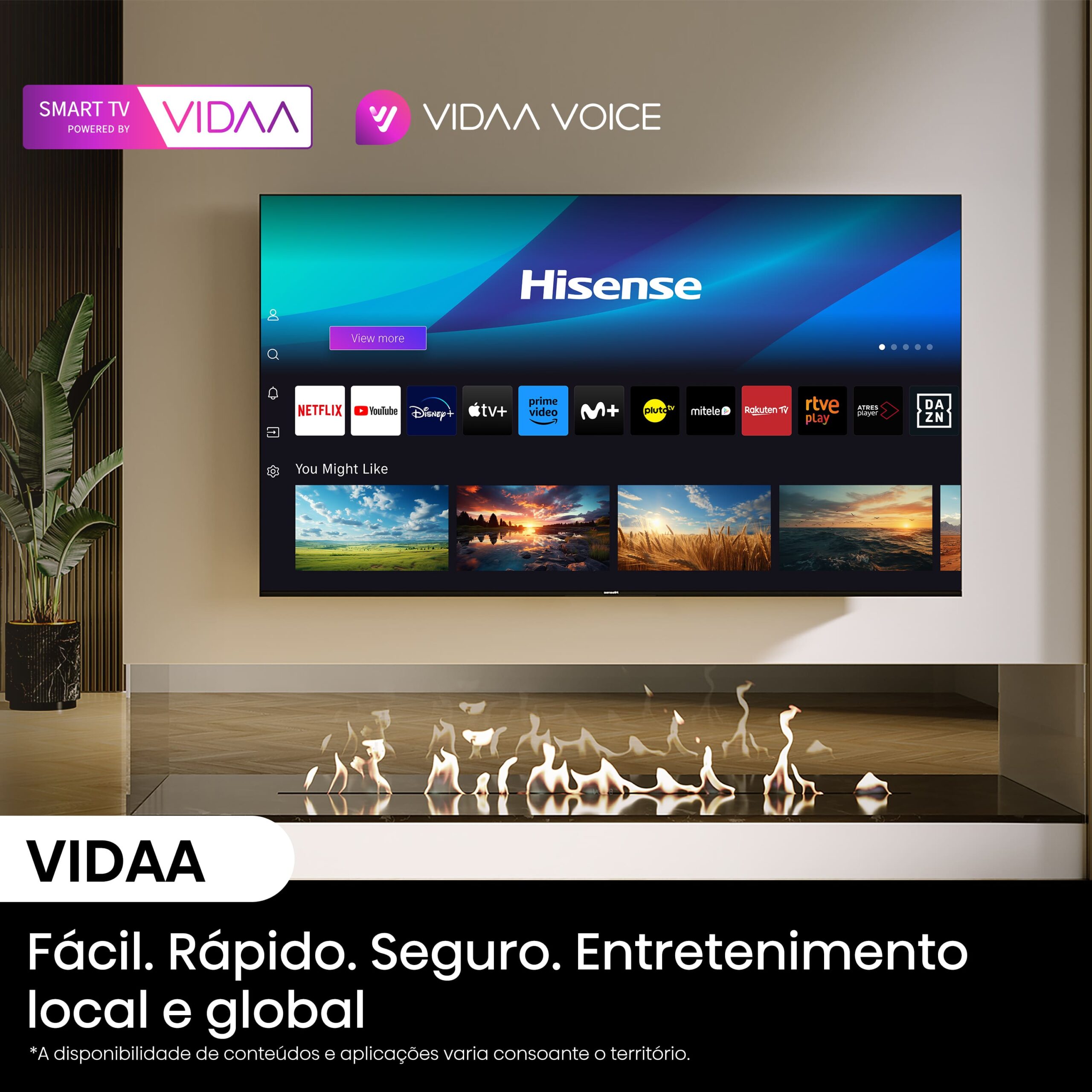 Hisense - Mini-LED TV 65U8NQ, Quantum Dot Colour, 2.1.2 Som multicanal, Modo Jogo de 144Hz