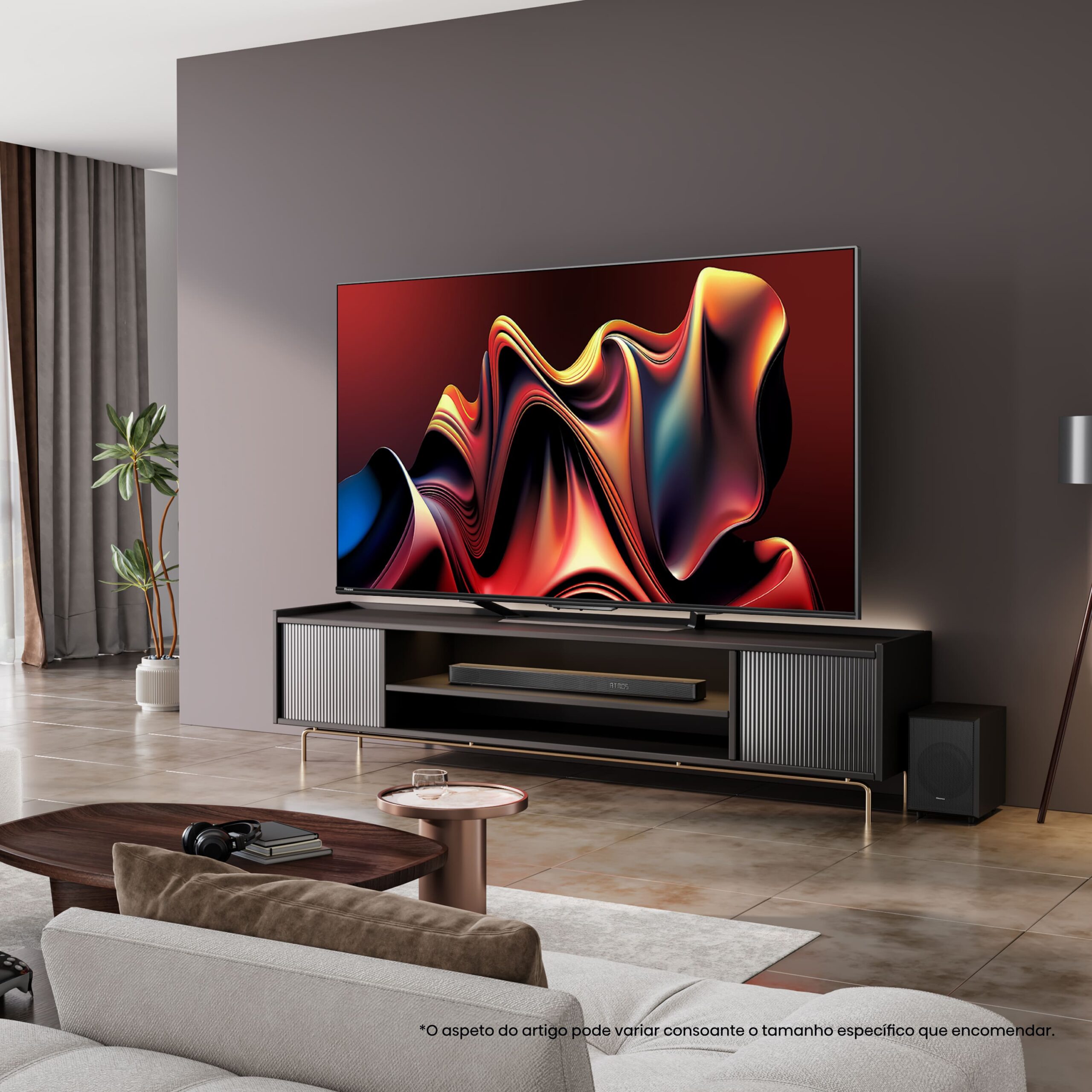 Hisense - Mini-LED TV 65U7NQ, Quantum Dot Colour, Modo Jogo de 144Hz, Full Array Local Dimming