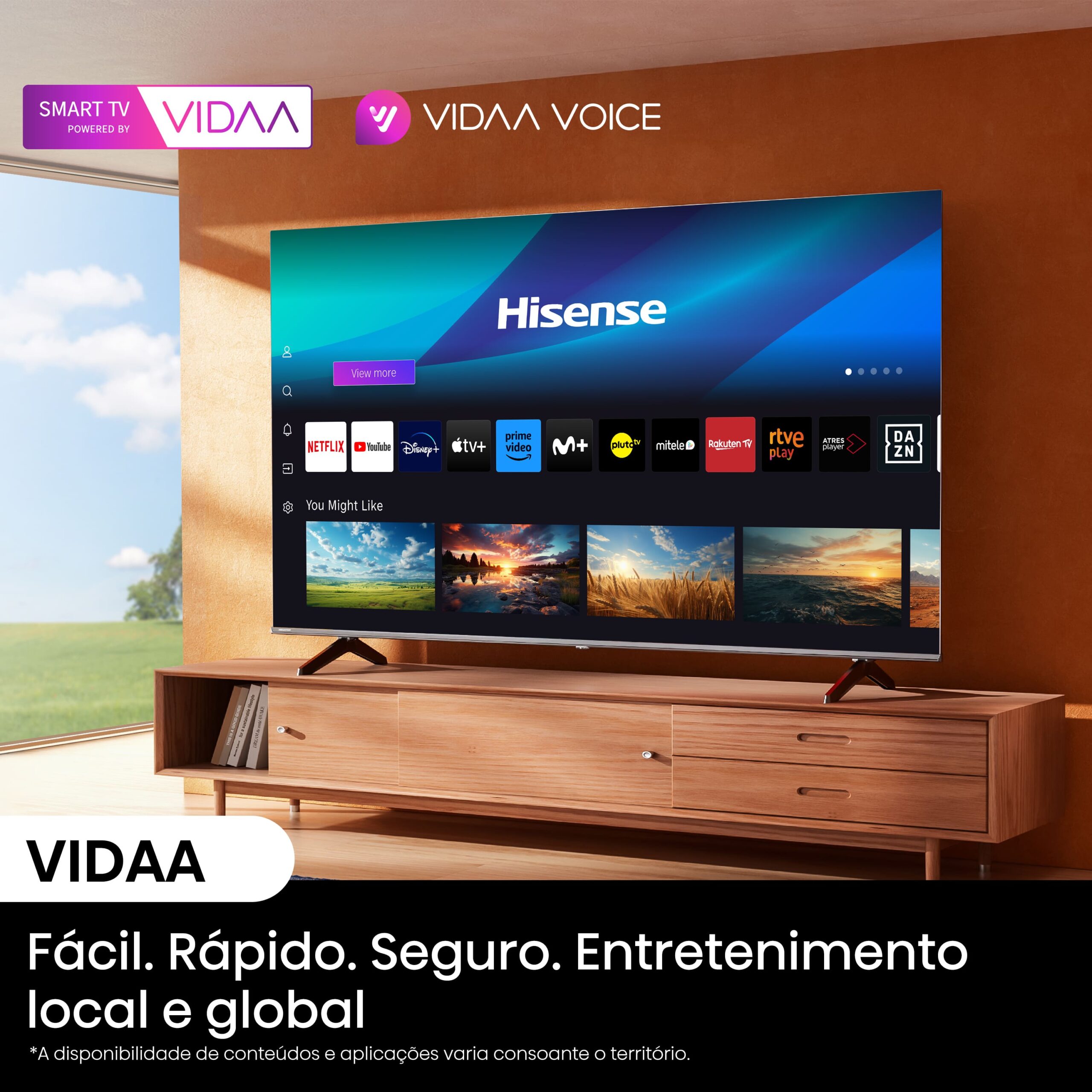Hisense - 4K TV 43A6N, VIDAA Smart TV, Dolby Vision, Alexa integrado & VIDAA Voice