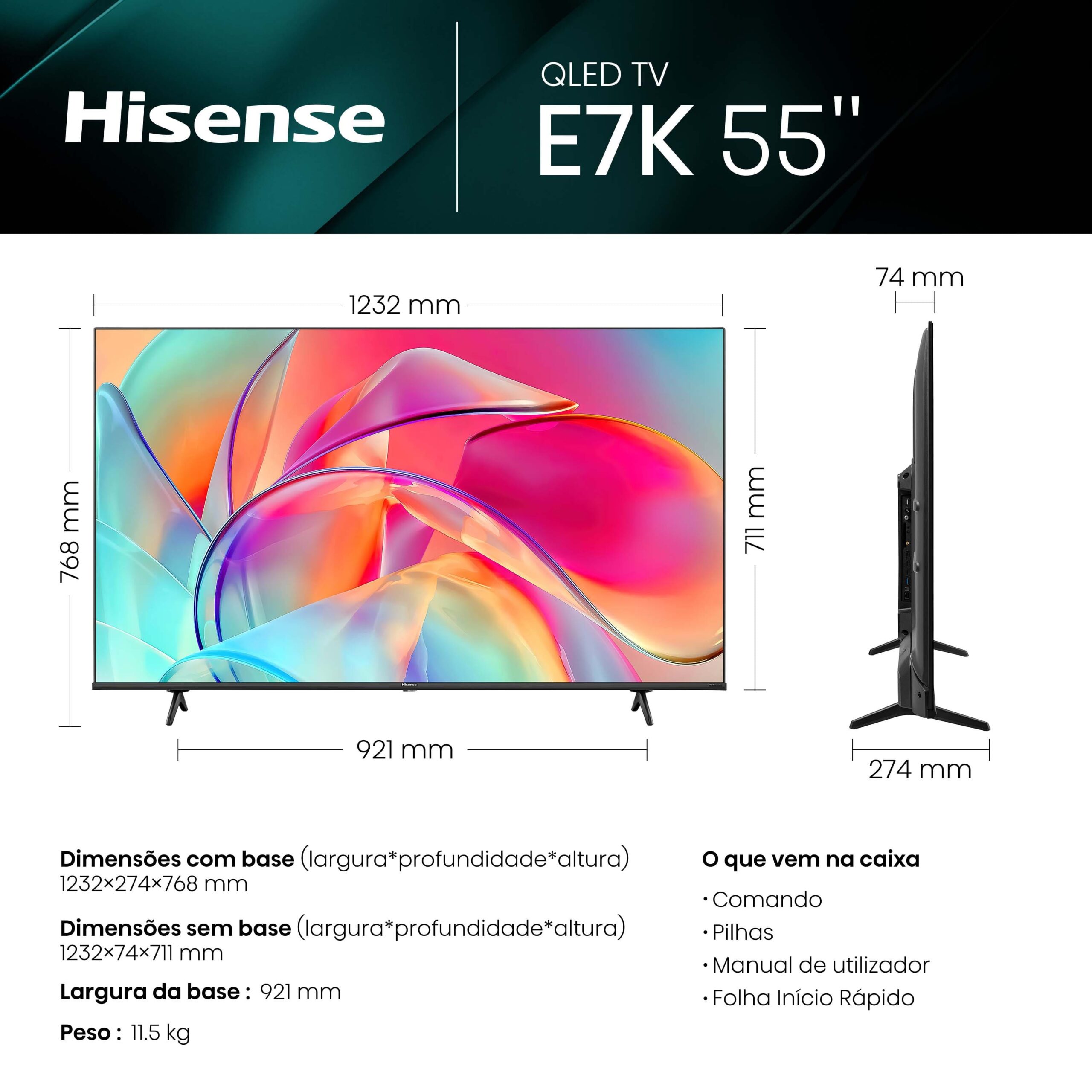 Hisense - QLED TV 55E7KQ