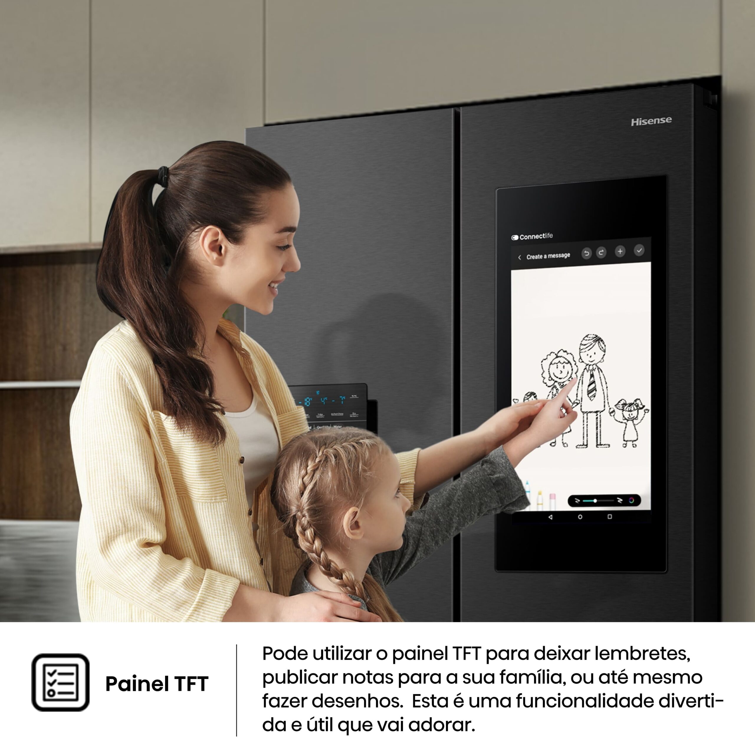 Hisense - RQ760N4IFE – Frigorífico Americano Cross Door, Classe E, 577L