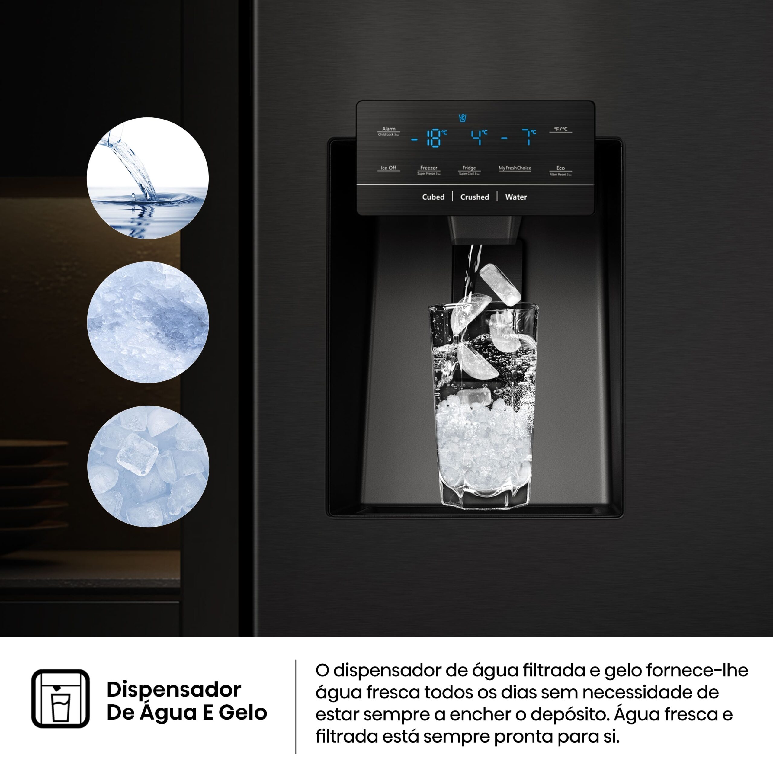 Hisense - RQ760N4IFE – Frigorífico Americano Cross Door, Classe E, 577L