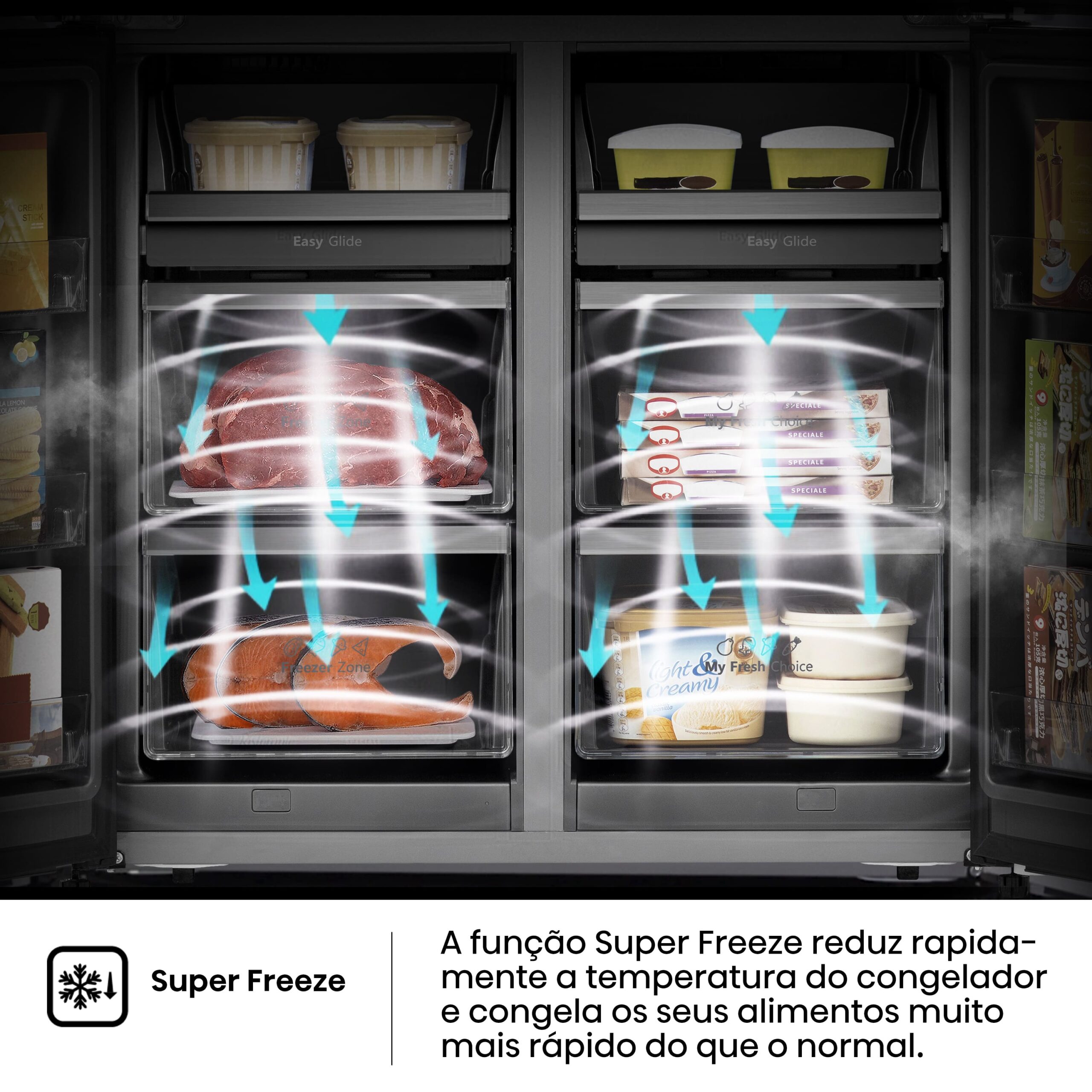 Hisense - RQ760N4IFE – Frigorífico Americano Cross Door, Classe E, 577L