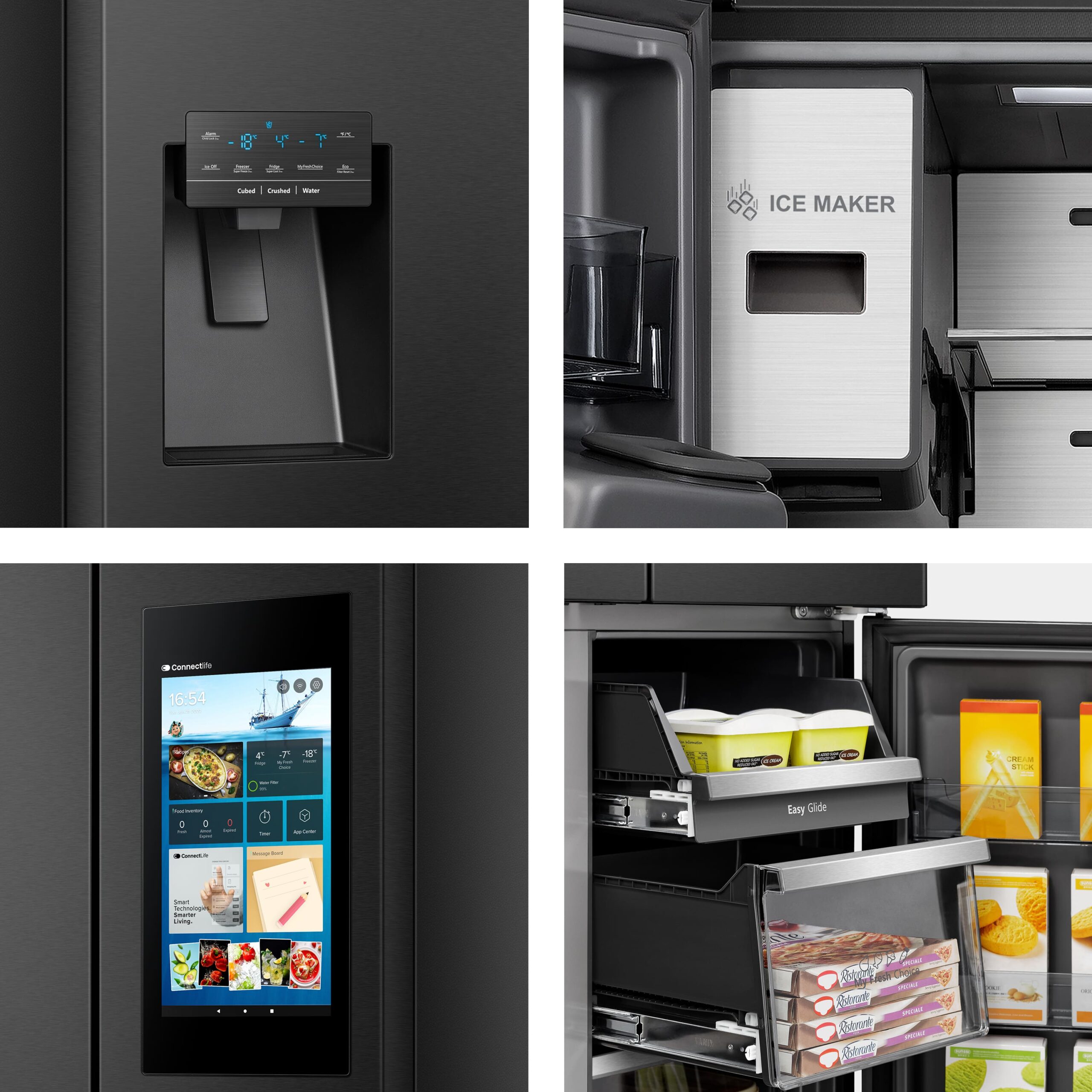 Hisense - RQ760N4IFE – Frigorífico Americano Cross Door, Classe E, 577L