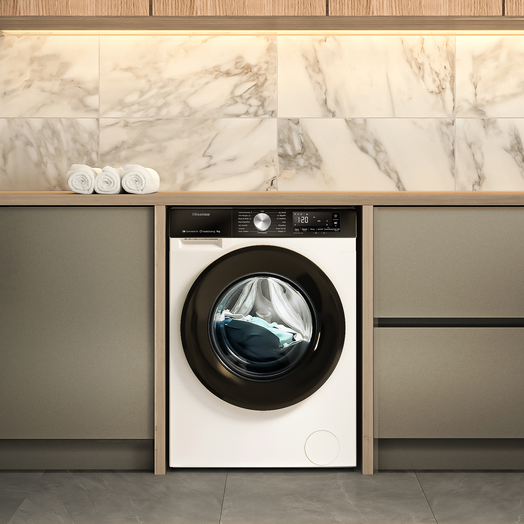 Hisense - WF3S9045BW3 – Máquina de Lavar Roupa Serie 3S, 9Kg, Classe A -30%