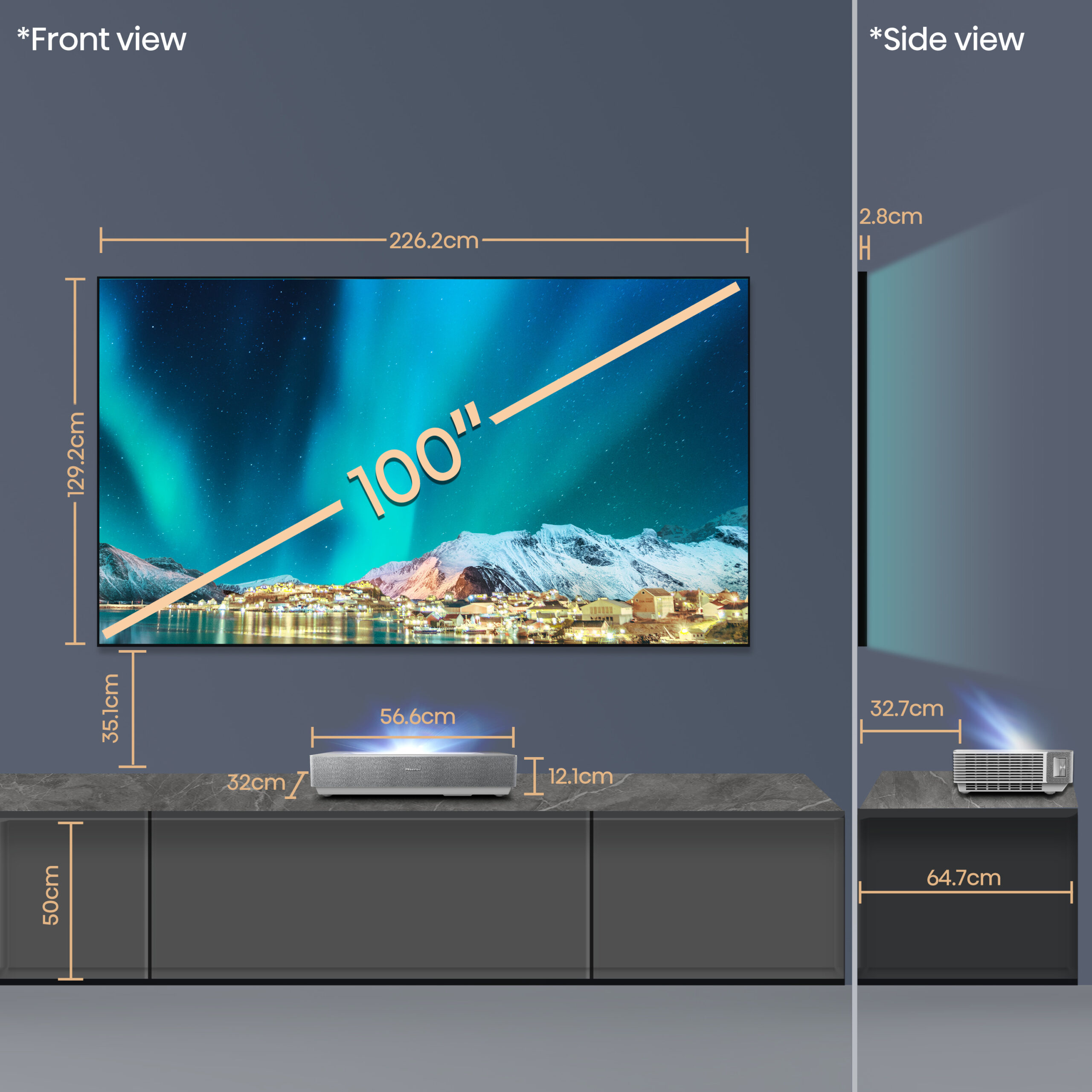 Hisense - Laser TV 100L5HD 100″