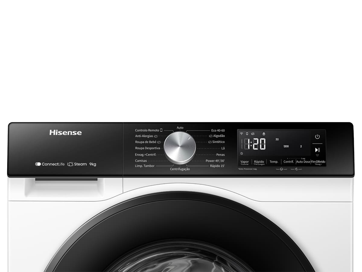 Hisense - WF3S9045BW3 – Máquina de Lavar Roupa Serie 3S, 9Kg, Classe A -30%