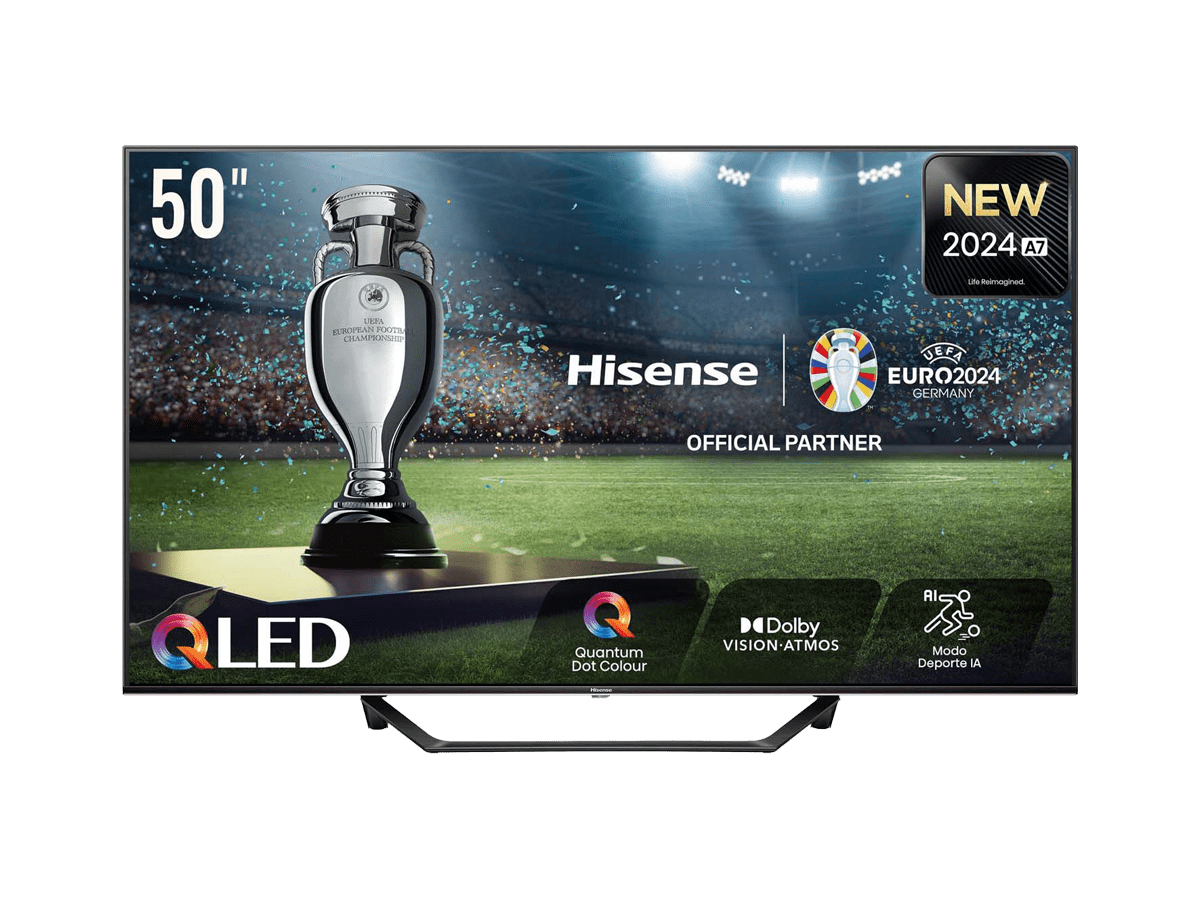 Hisense - QLED TV 50A7NQ Smart TV, Quantum Dot Colour, Dolby Vision & Atmos, Alexa Built in & VIDAA Voice, , 