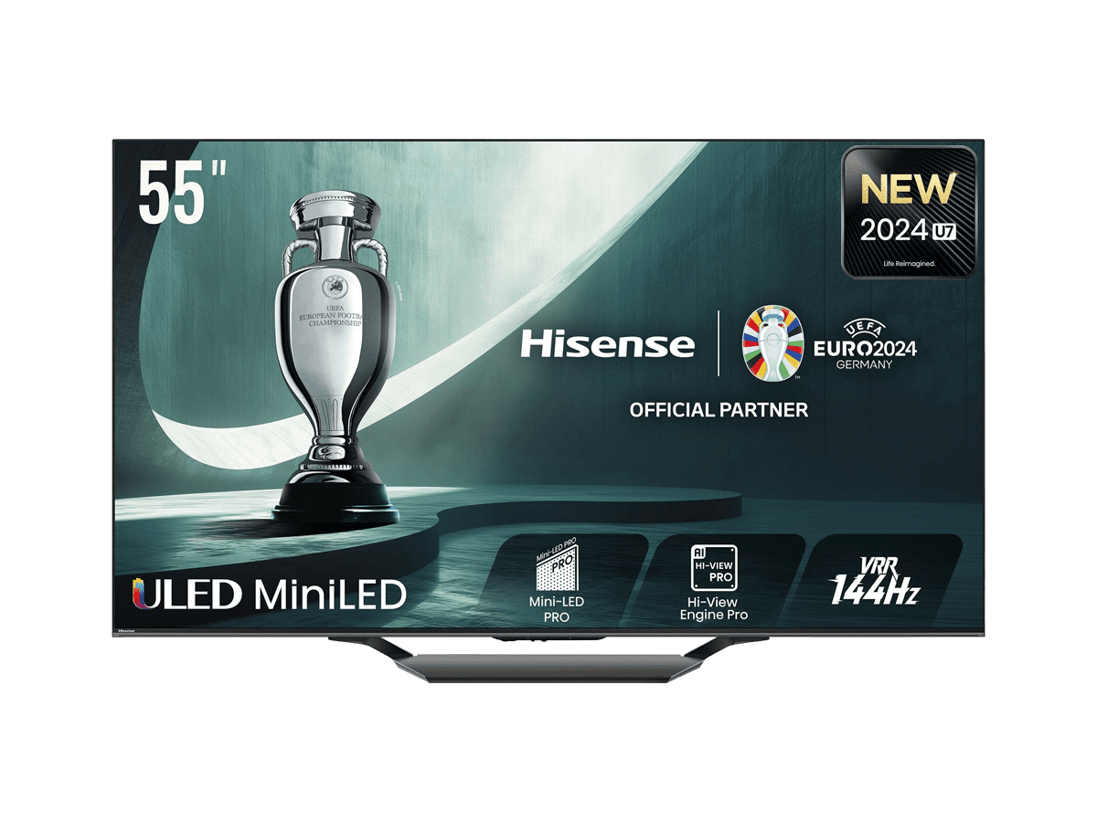 Hisense - Mini-LED TV 55U7NQ, Quantum Dot Colour, Modo Jogo de 144Hz, Full Array Local Dimming, , 