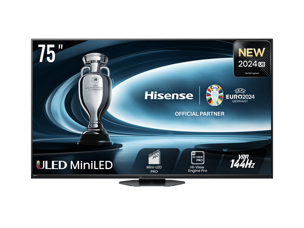 Hisense - Mini-LED TV 75U8NQ, Quantum Dot Colour, 2.1.2 Som multicanal, Modo Jogo de 144Hz, , 