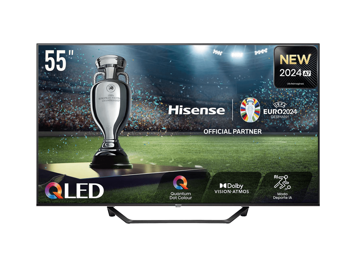Hisense - QLED TV 55A7NQ Smart TV, Quantum Dot Colour, Dolby Vision & Atmos, Alexa Built in & VIDAA Voice, , 