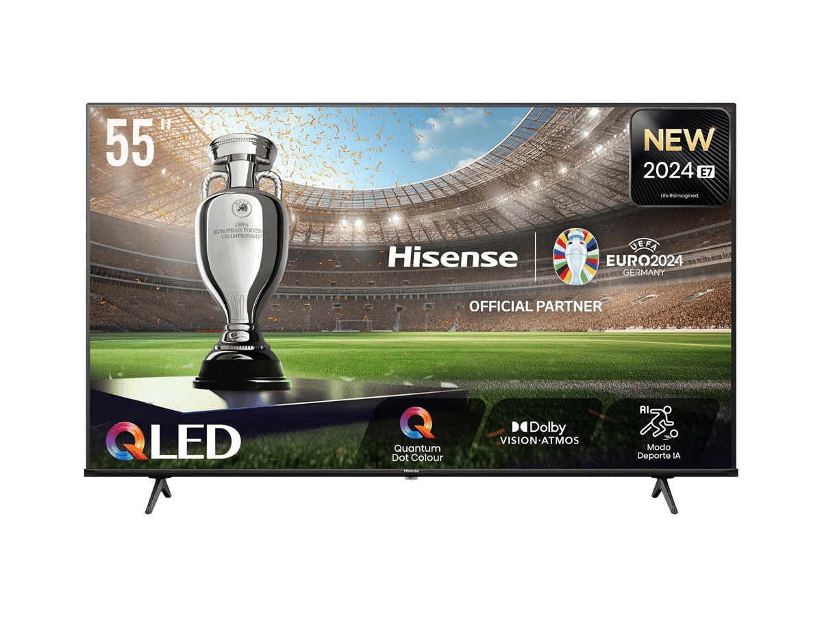 Hisense - QLED TV 55E7NQ Smart TV, Quantum Dot Colour, Dolby Vision & Atmos, Alexa Built in & VIDAA Voice, , 