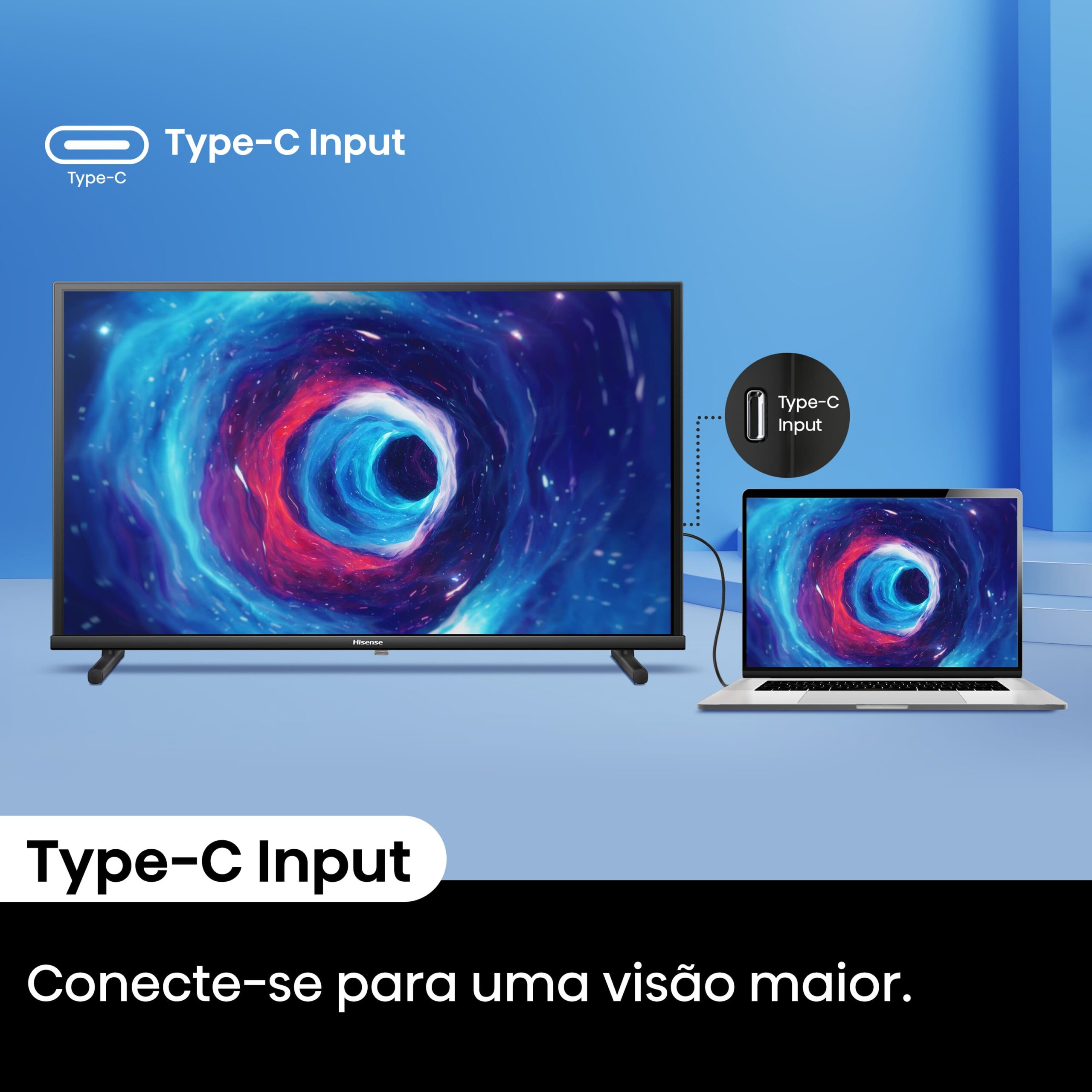 Hisense - QLED TV 32A5NQ Quantum Dot Colour, Dolby Atmos, VIDAA Smart TV, USB Tipo C