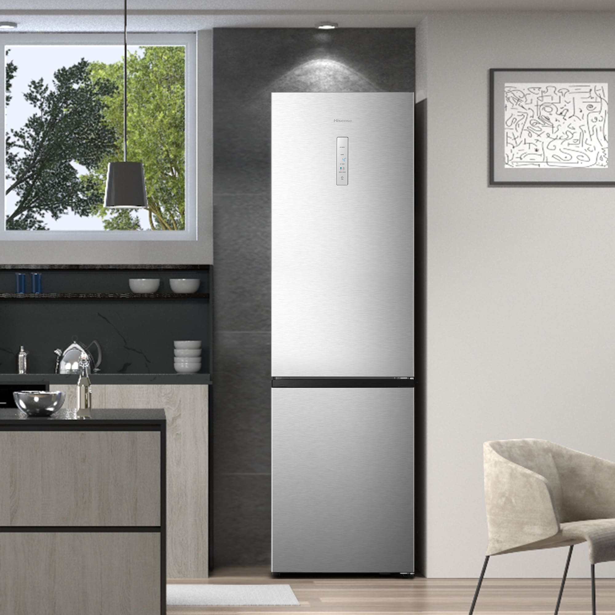 Hisense - RB440N4ACD – Combinado 2 Portas, Classe D, 336L