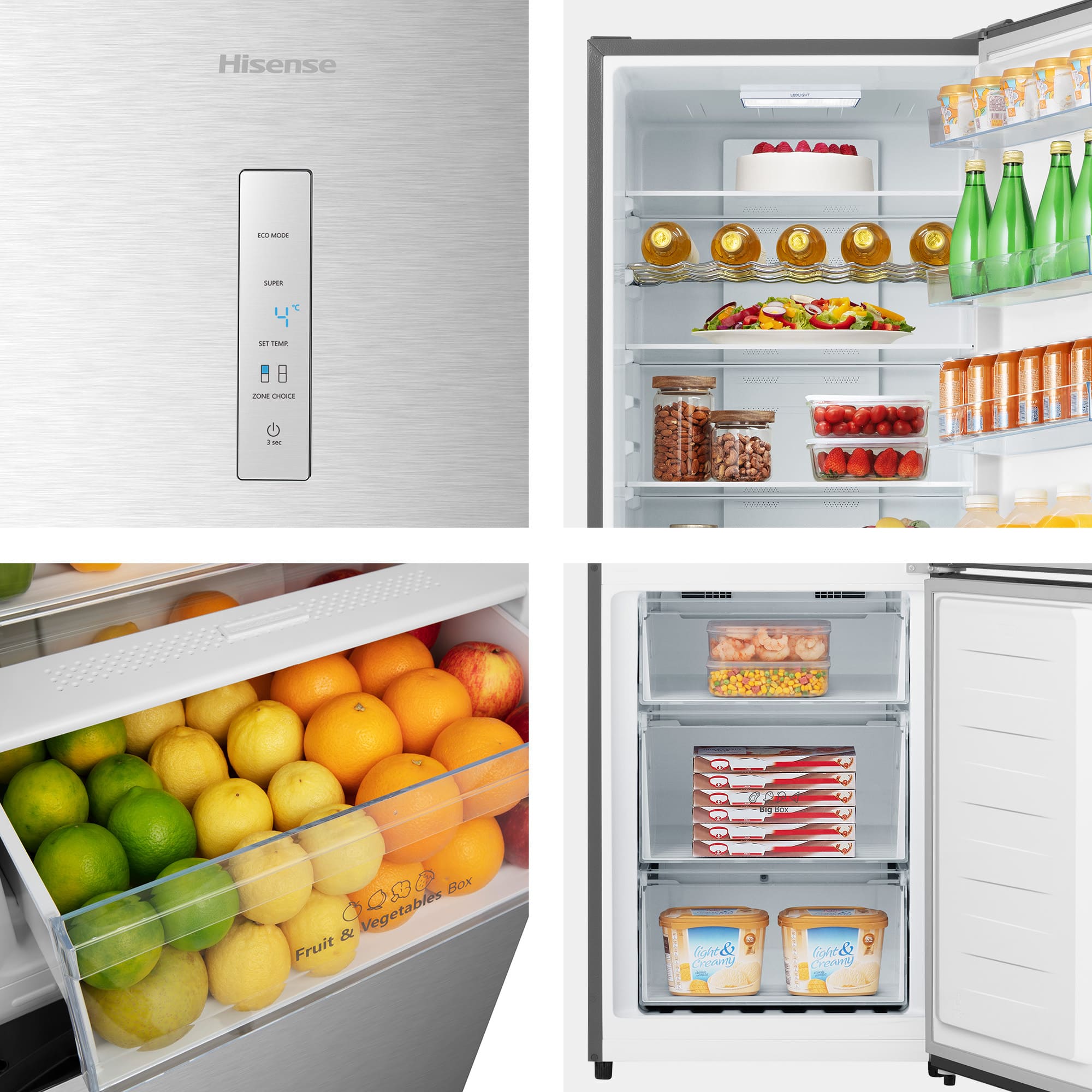 Hisense - RB440N4ACD – Combinado 2 Portas, Classe D, 336L