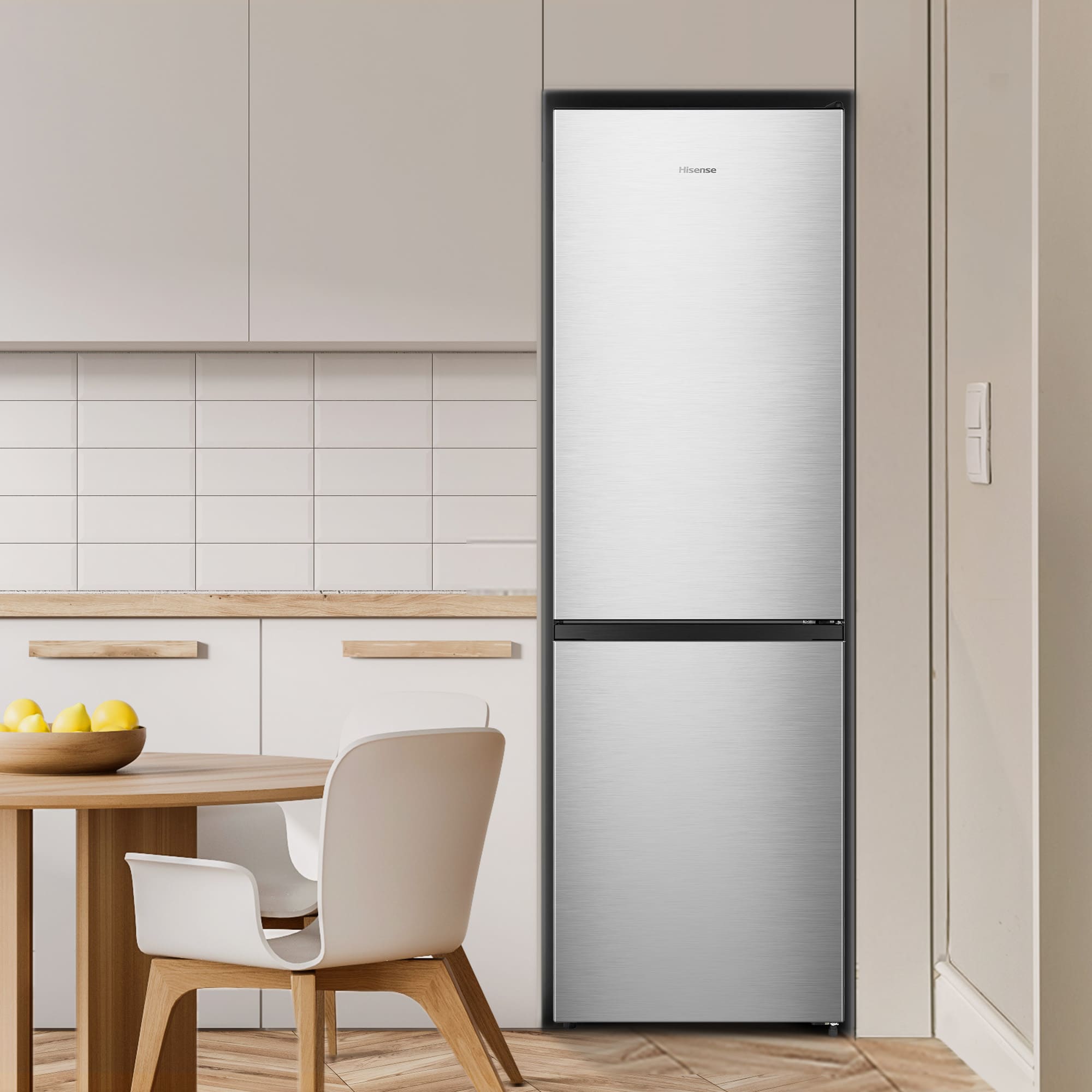 Hisense - RB390N4ACE – Combinado 2 Portas, Classe E, 304L