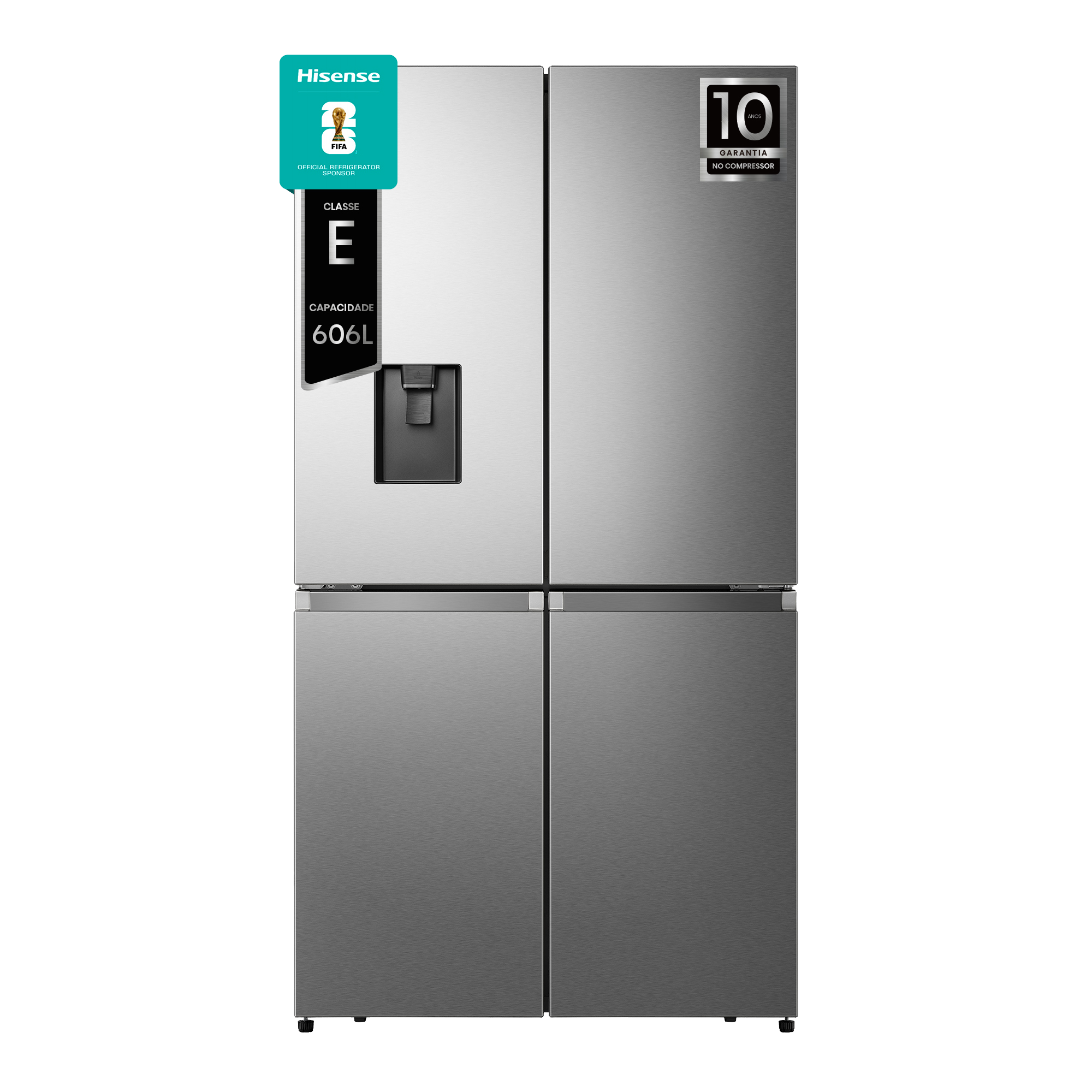 RQ758N4SWSE - Frigorífico Americano Cross Door, Classe E, 606L