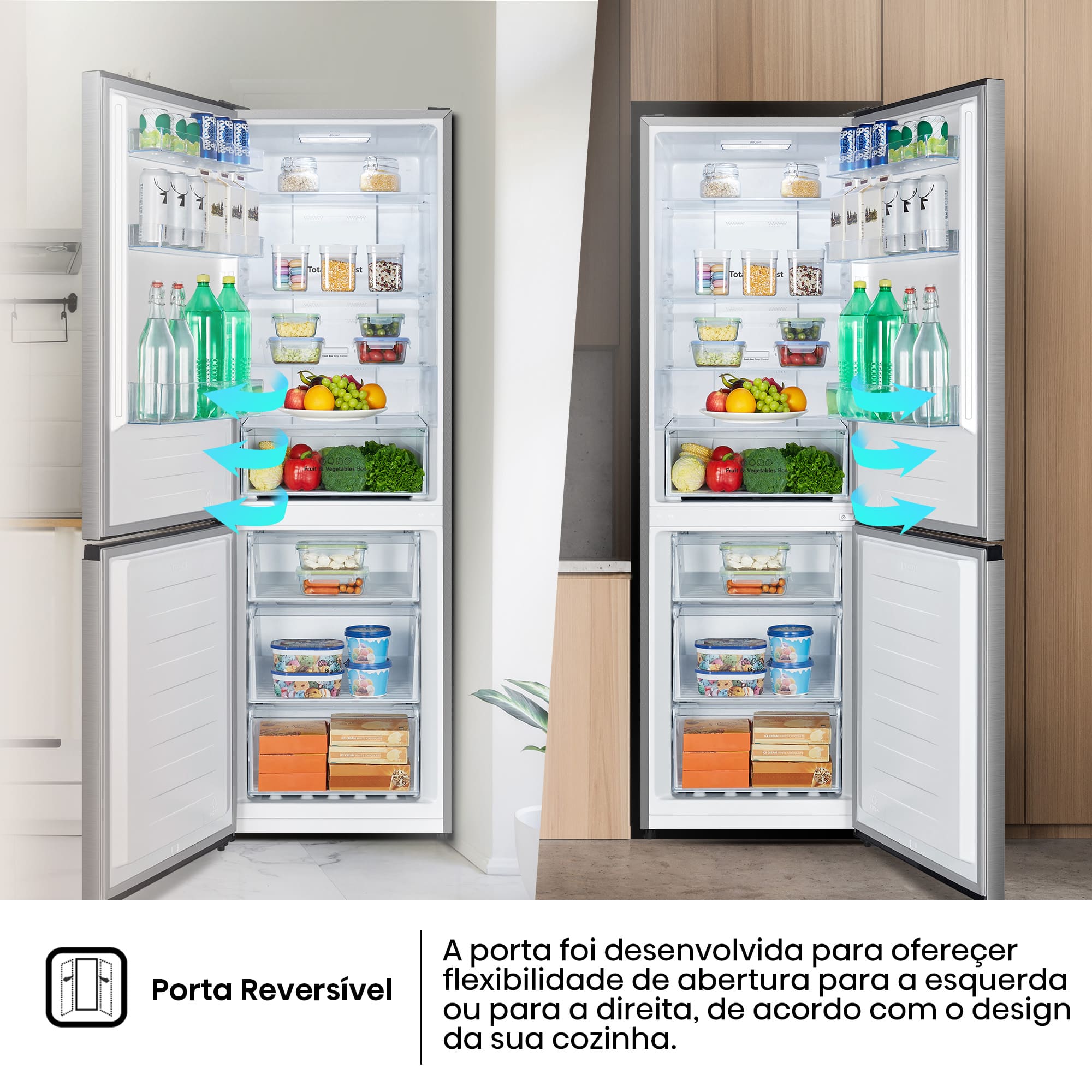 Hisense - RB390N4BCC – Combinado 2 Portas, Classe C, 304L