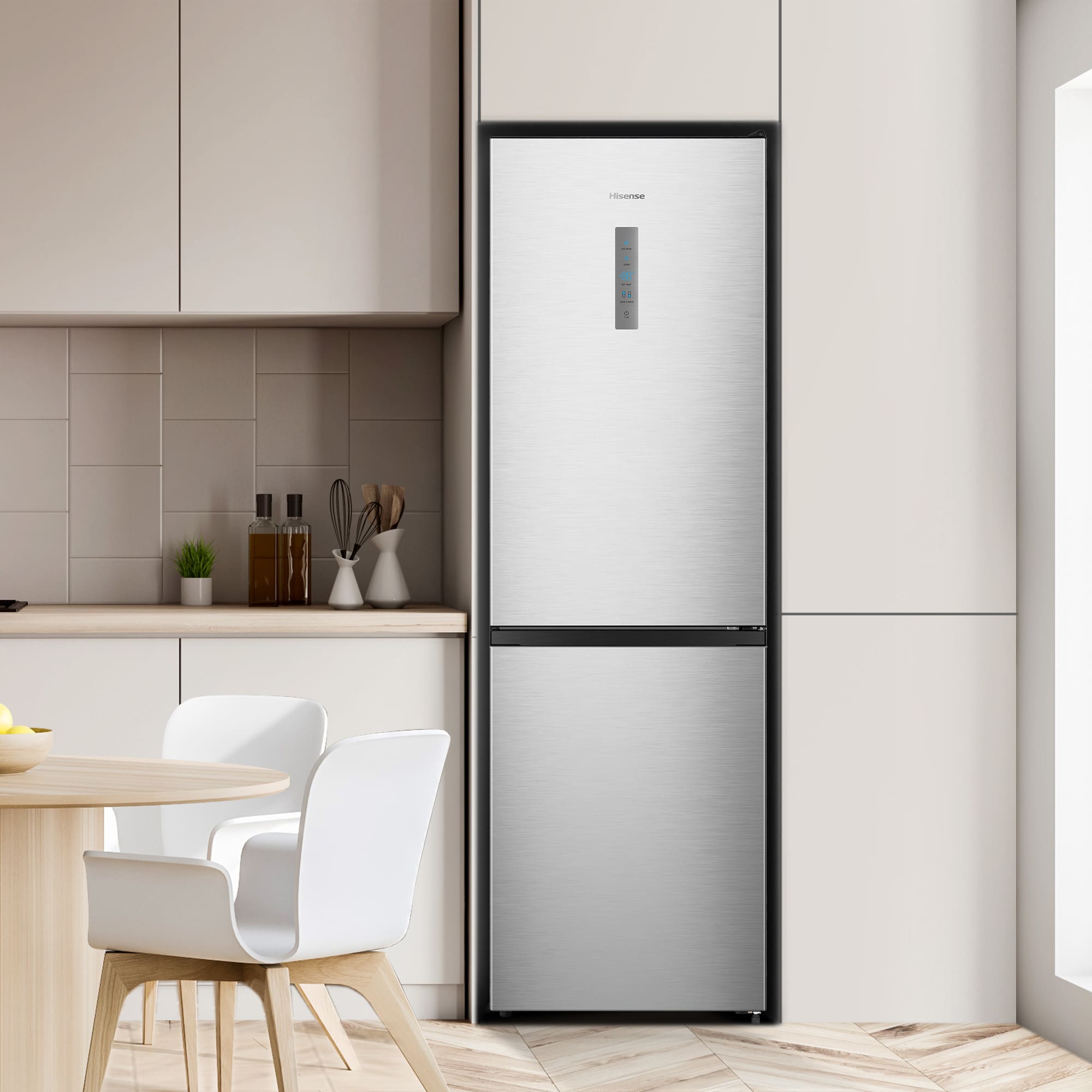 Hisense - RB390N4BCC – Combinado 2 Portas, Classe C, 304L