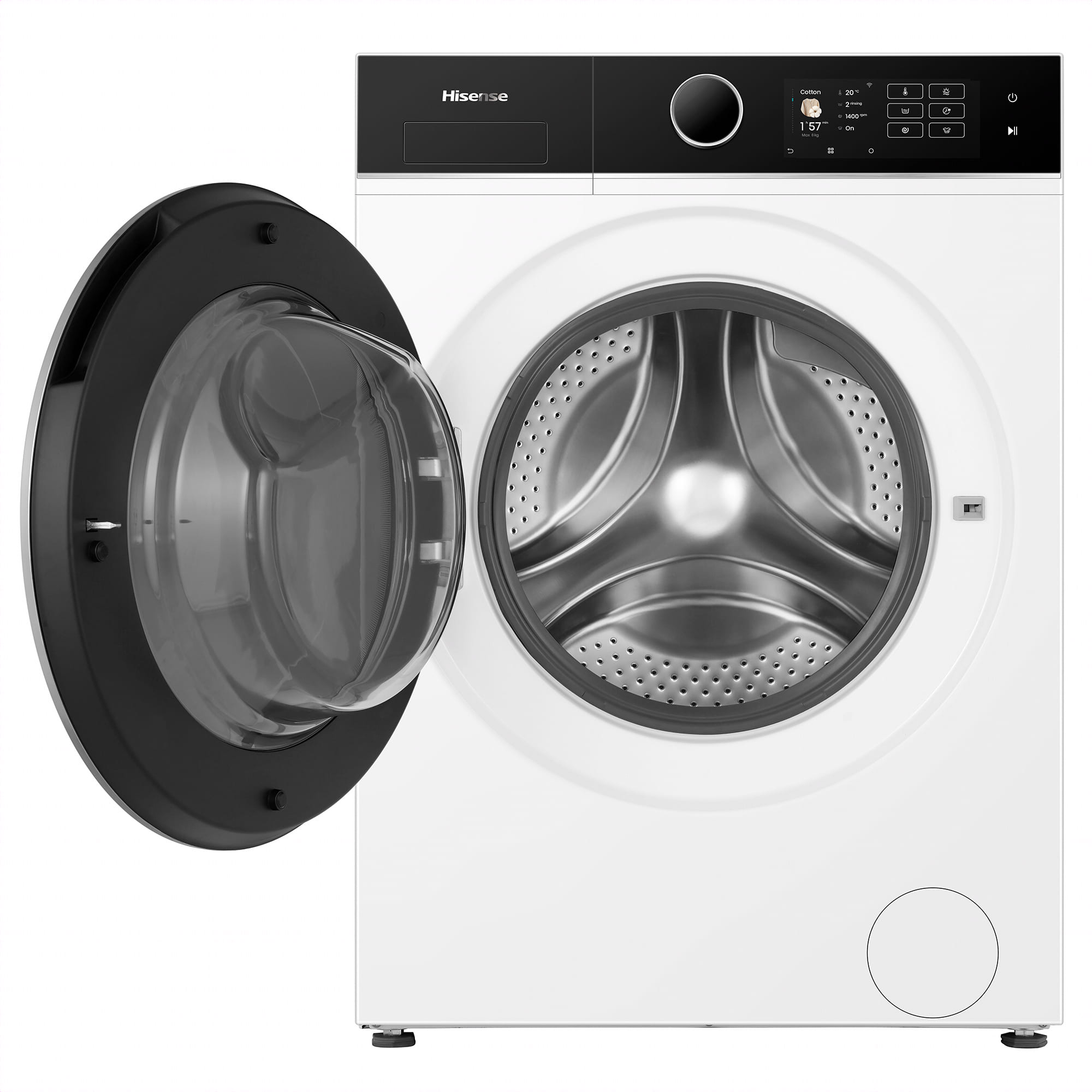Hisense - WD5I8043BWF – Máquina de Lavar e Secar Roupa Serie 5i, 8/5 Kg, Classe D/A