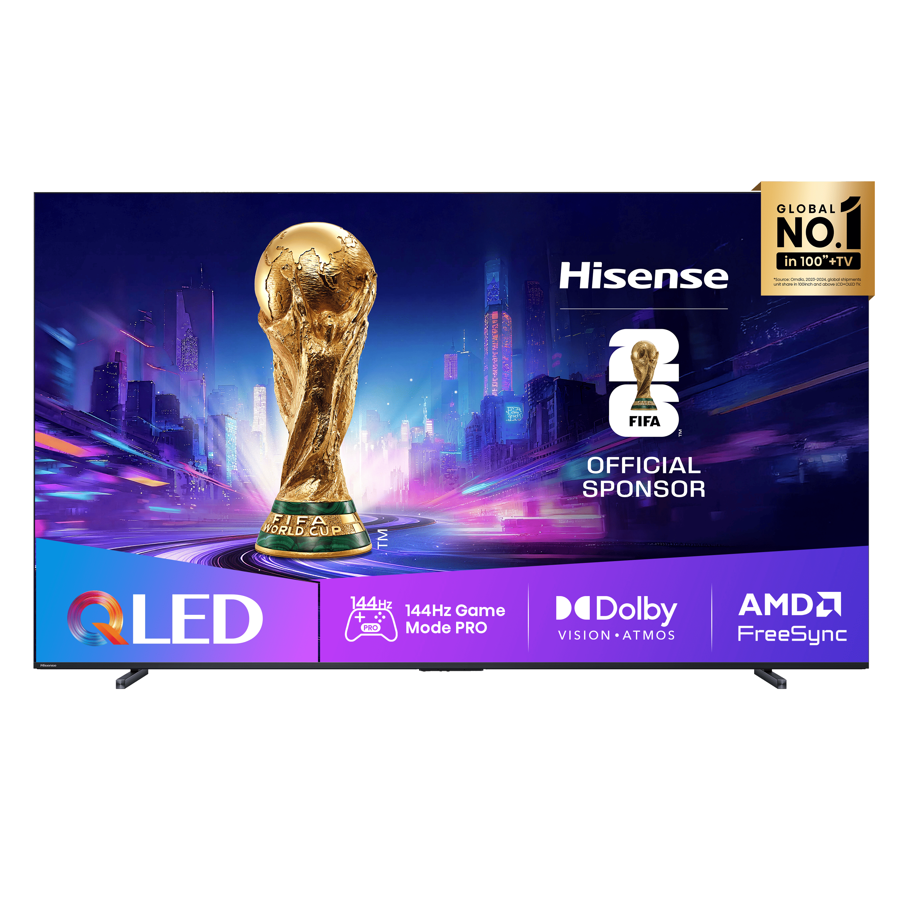Hisense - Série E7Q PRO QLED TV 100E7Q PRO Gaming TV 100 Polegadas com modo jogo 144Hz, , 