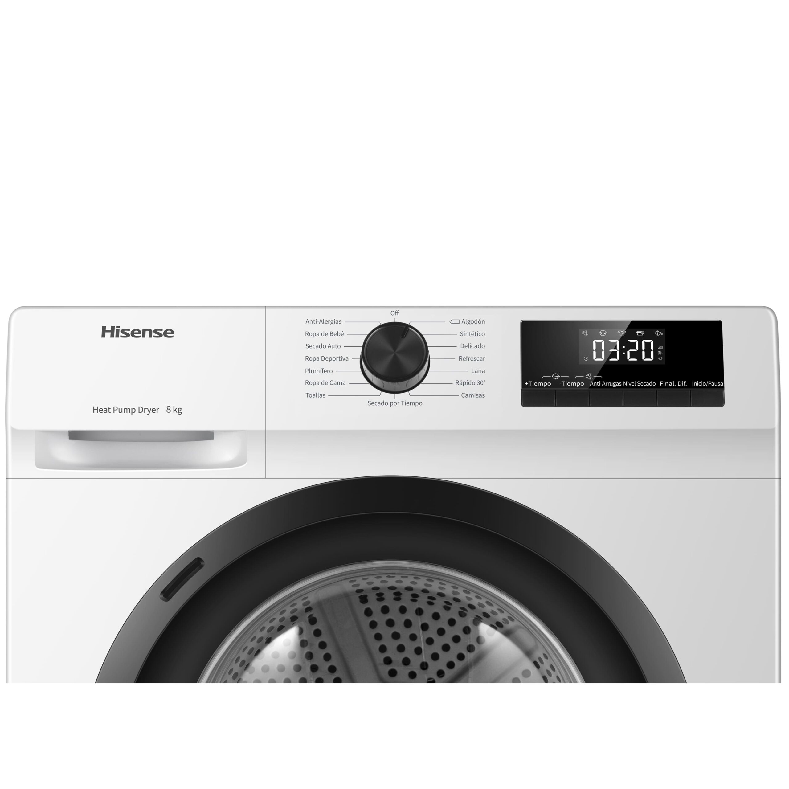 Hisense - DHQE800BW2 – Máquina de Secar Roupa Serie QE, 8Kg, Classe A++