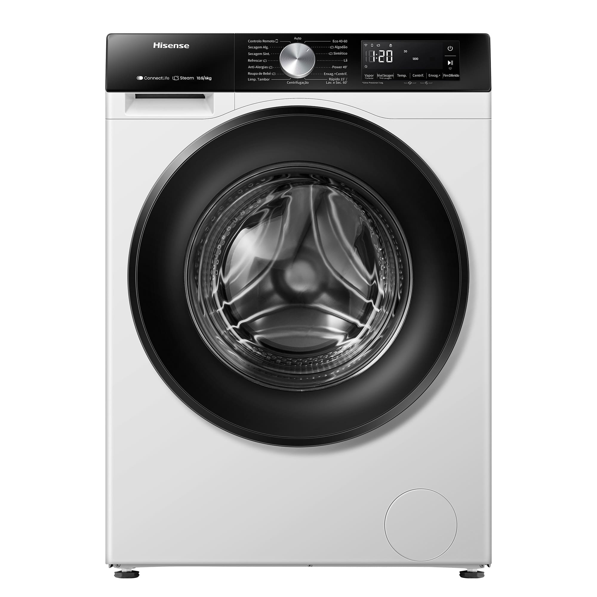 Hisense - WD3S1043BW3 – Máquina de Lavar e Secar Roupa Serie 3S, 10,5/6 Kg, Classe D/A -20%