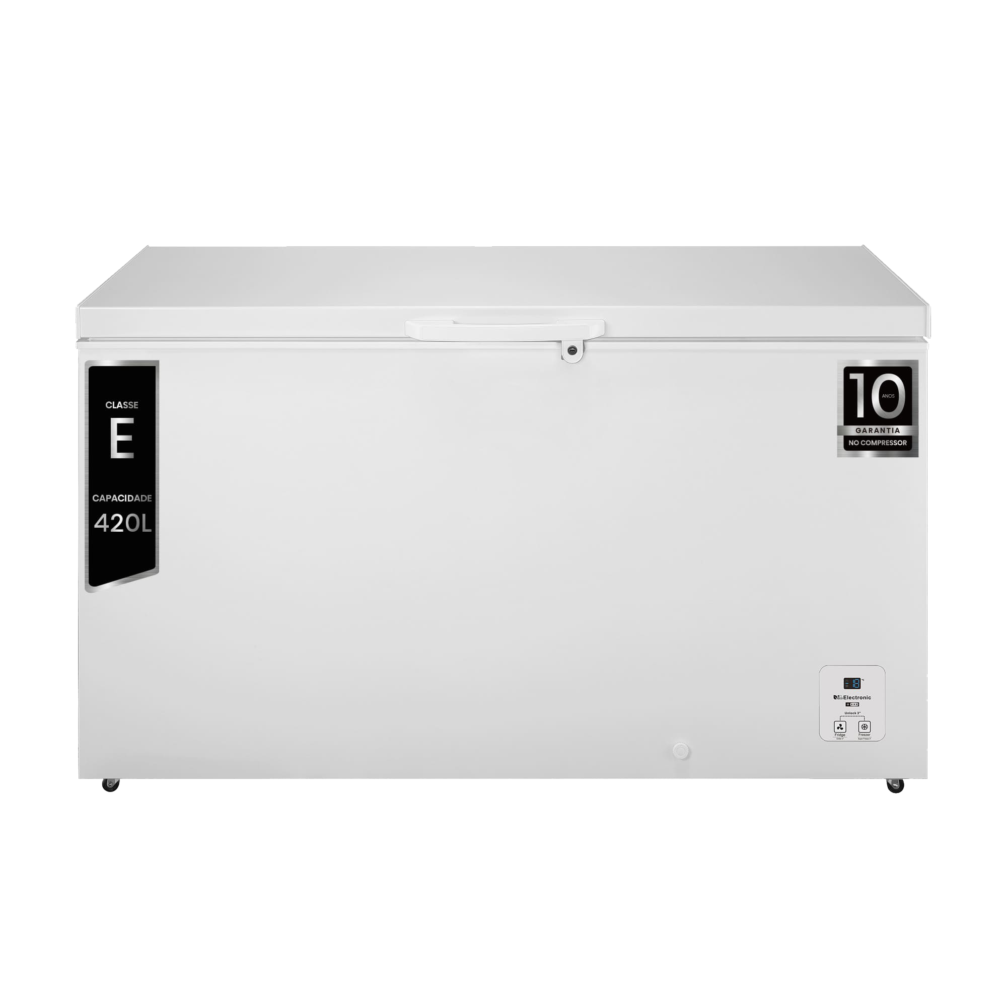 Hisense - FT546D4AWLYE – Arca Horizontal, Classe E, 420L, Tecnologia Inverter, Freezer Convert, Winter Guard, 