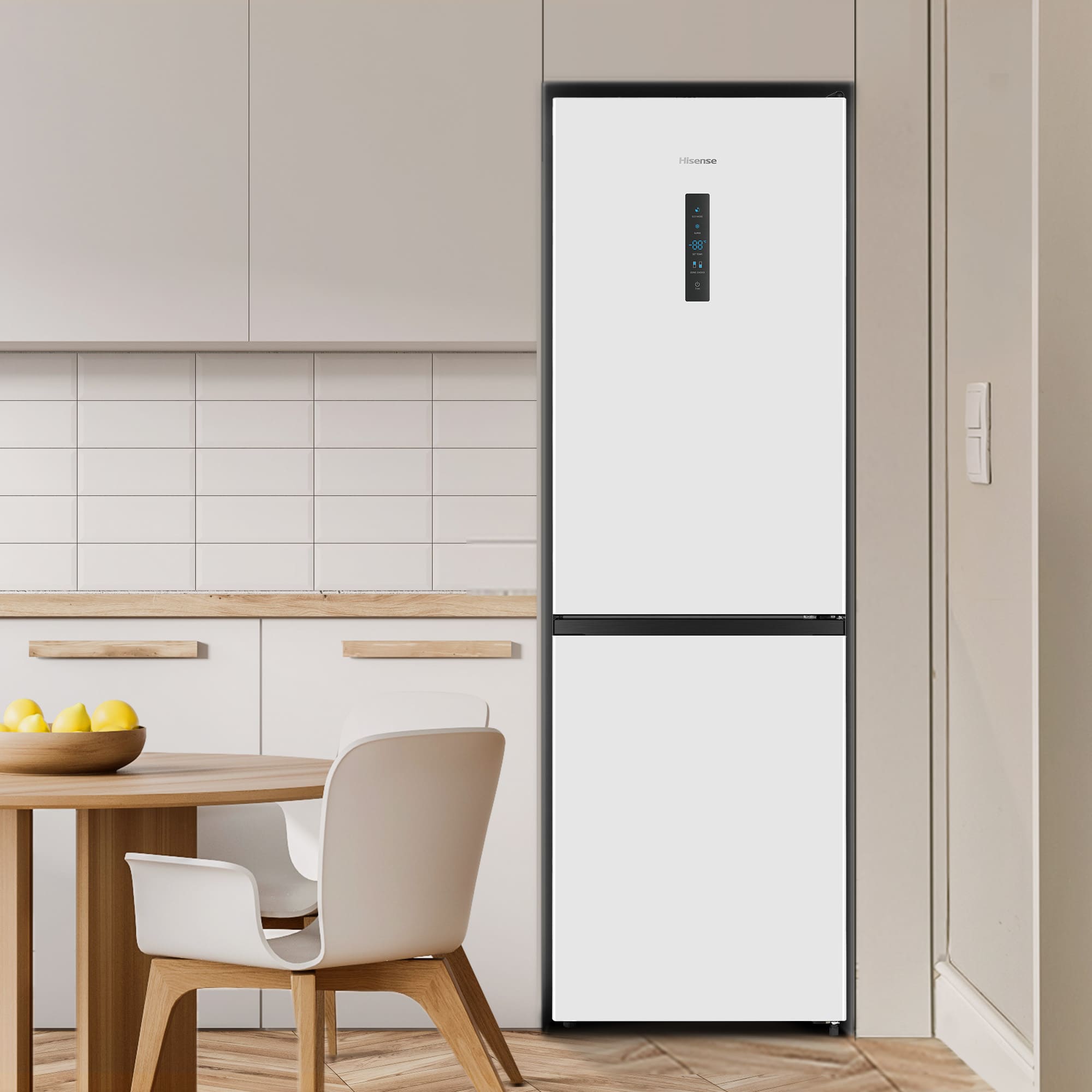 Hisense - RB390N4DWD – Combinado 2 Portas, Classe D, 304L