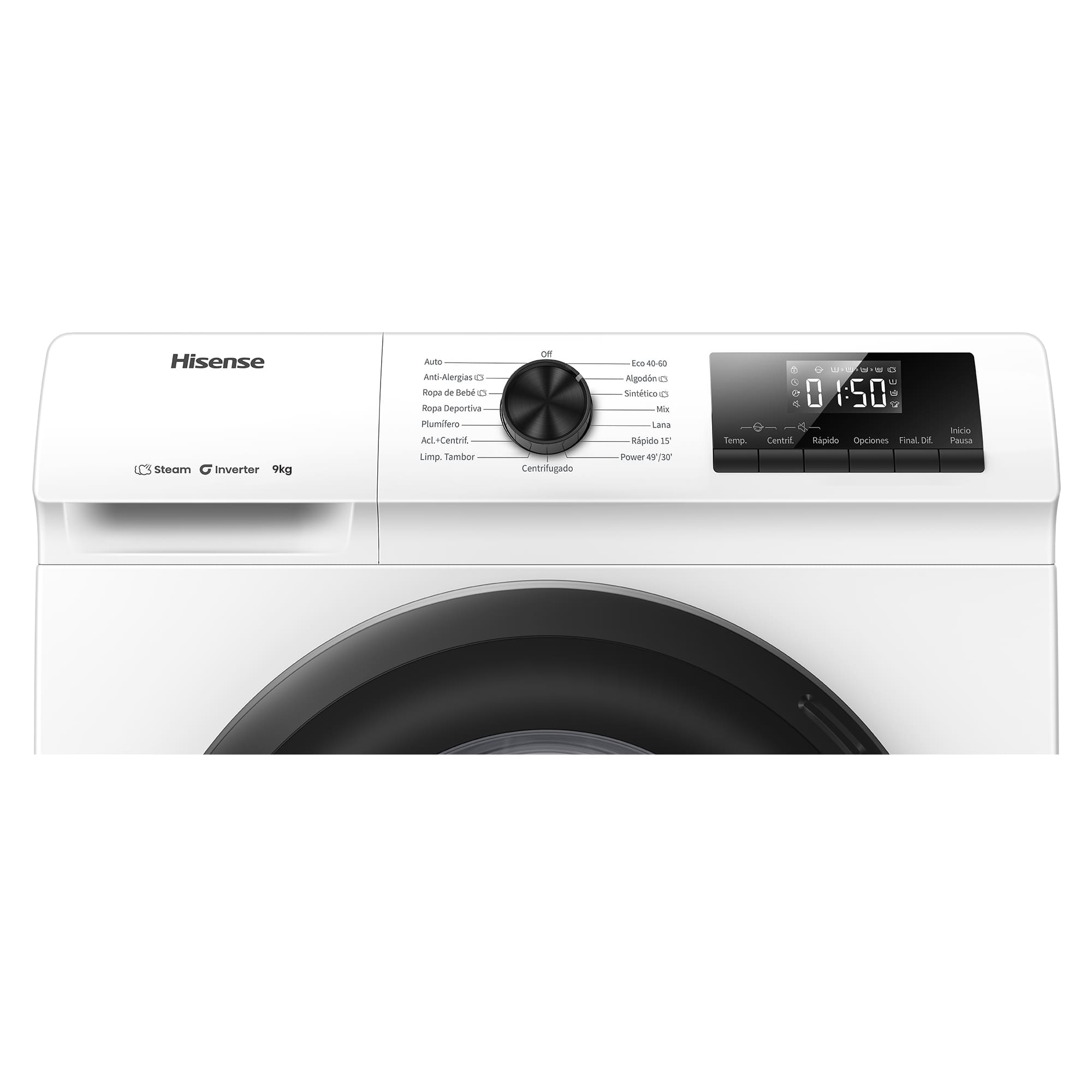 Hisense - WF1Q9041BW – Máquina de Lavar Roupa Serie 1Q, 9Kg, Classe A -10%