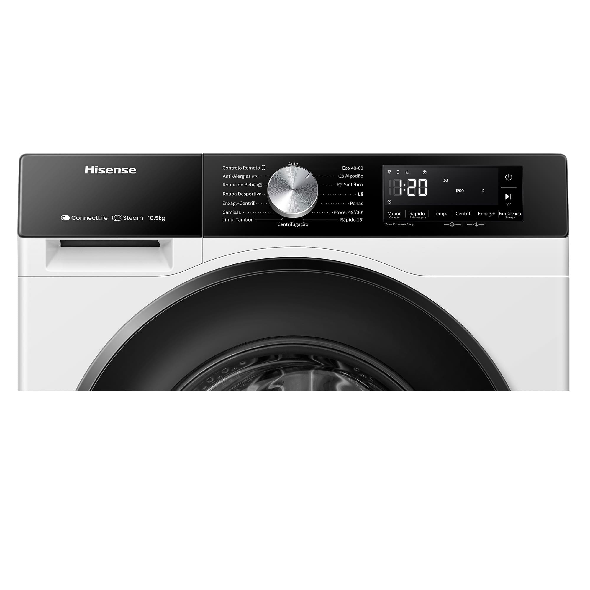 Hisense - WF3S1043BW3 – Máquina de Lavar Roupa Serie 3S, 10,5Kg, Classe A -20%