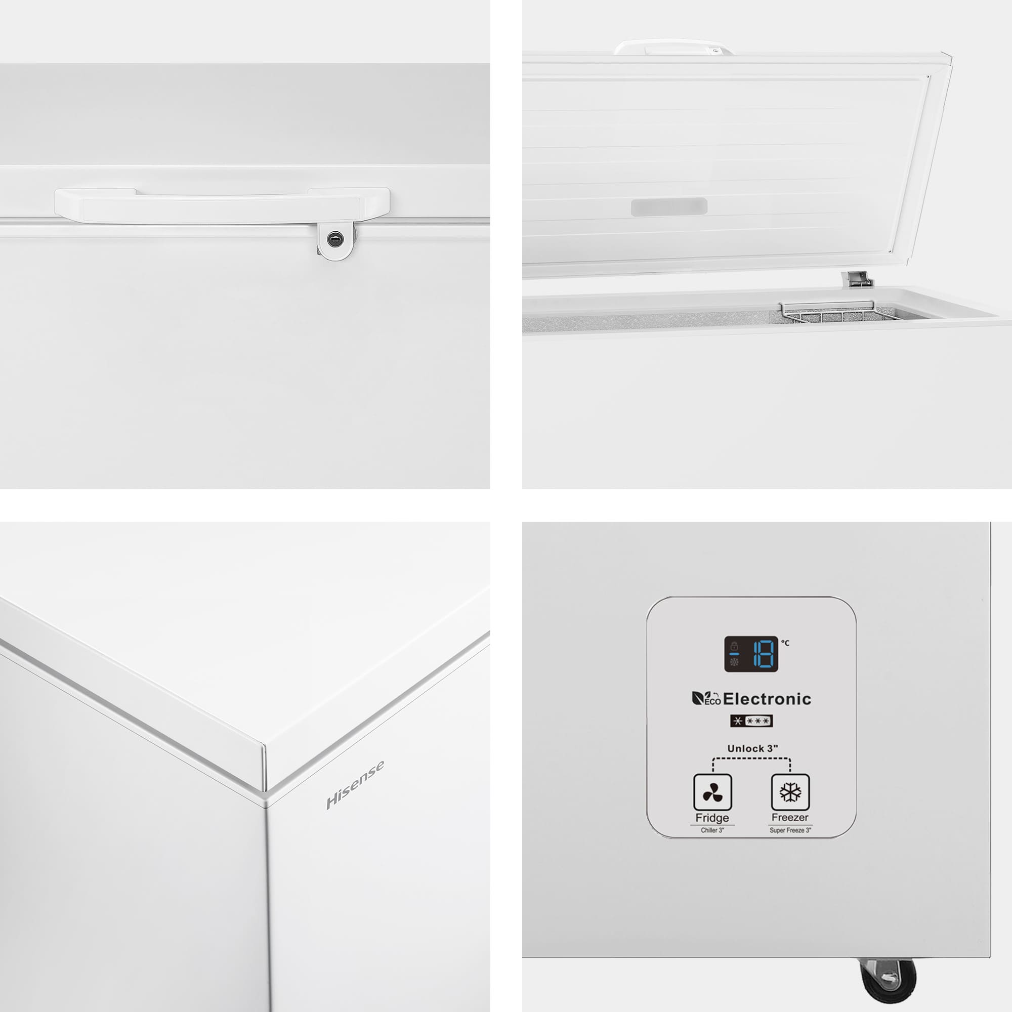 Hisense - FT546D4AWLYE – Arca Horizontal, Classe E, 420L