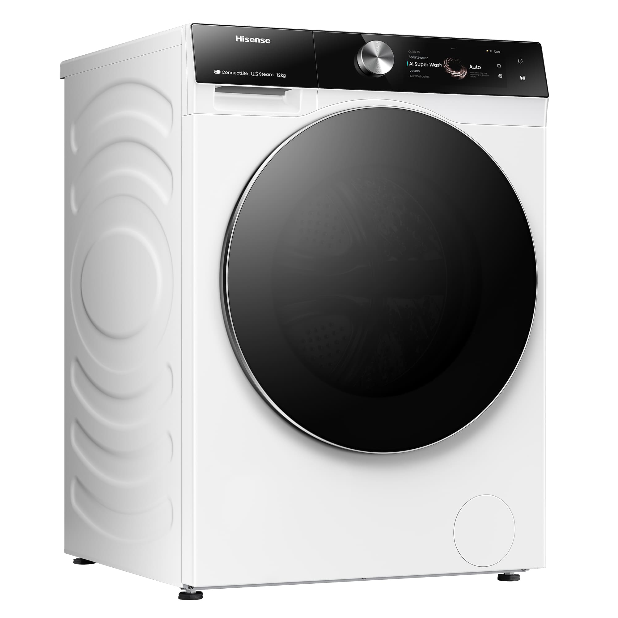 Hisense - WF7S1247BW – Máquina de Lavar Roupa Serie 7S, 12Kg, Classe A