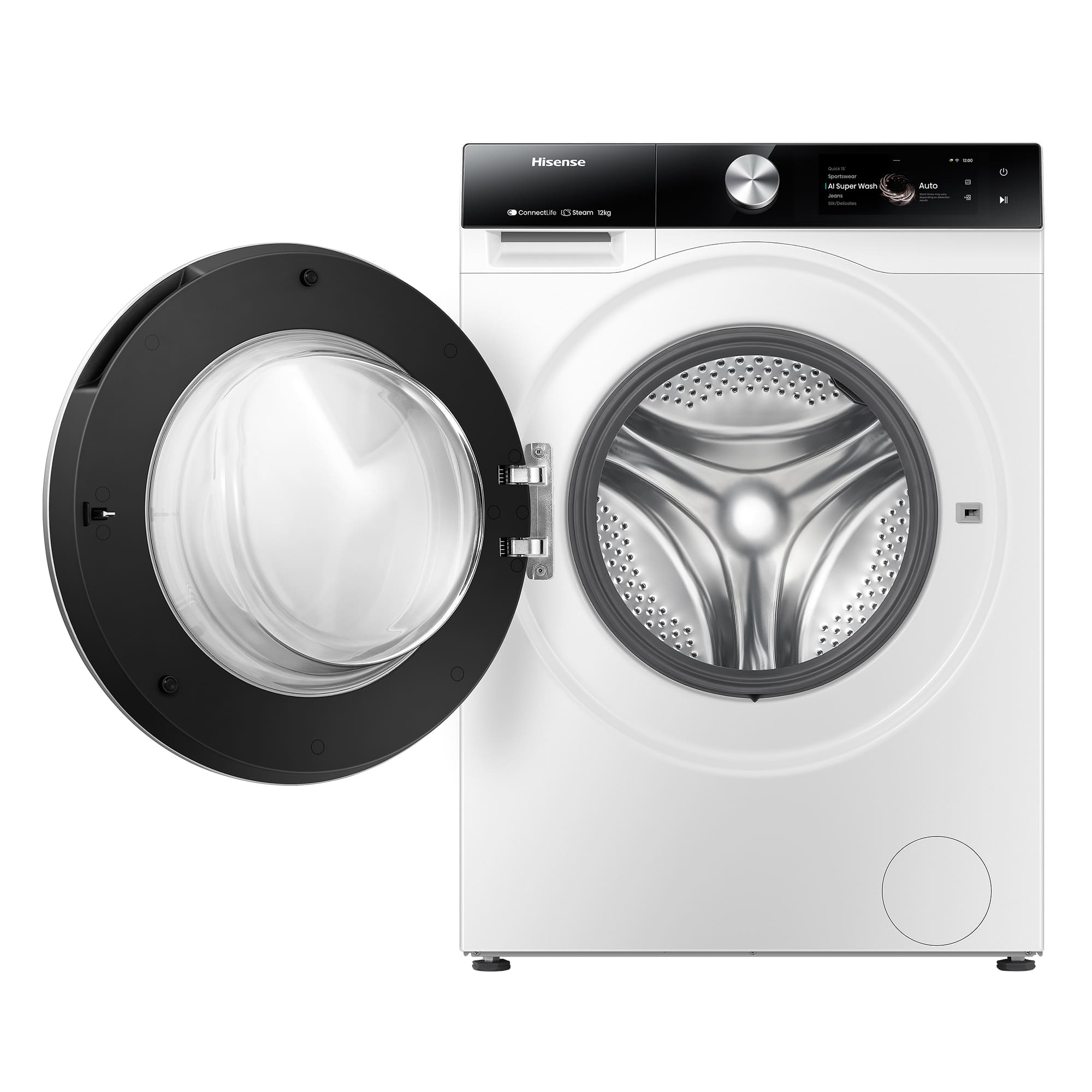 Hisense - WF7S1247BW – Máquina de Lavar Roupa Serie 7S, 12Kg, Classe A